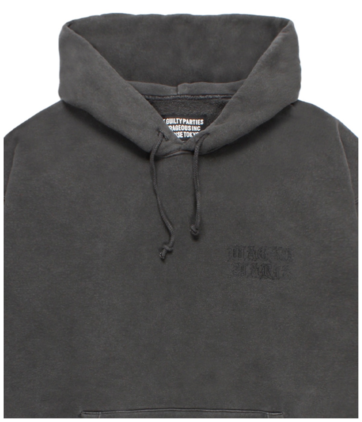 WASHED HEAVY WEIGHT HOODED SWEAT SHIRT【GRAY】