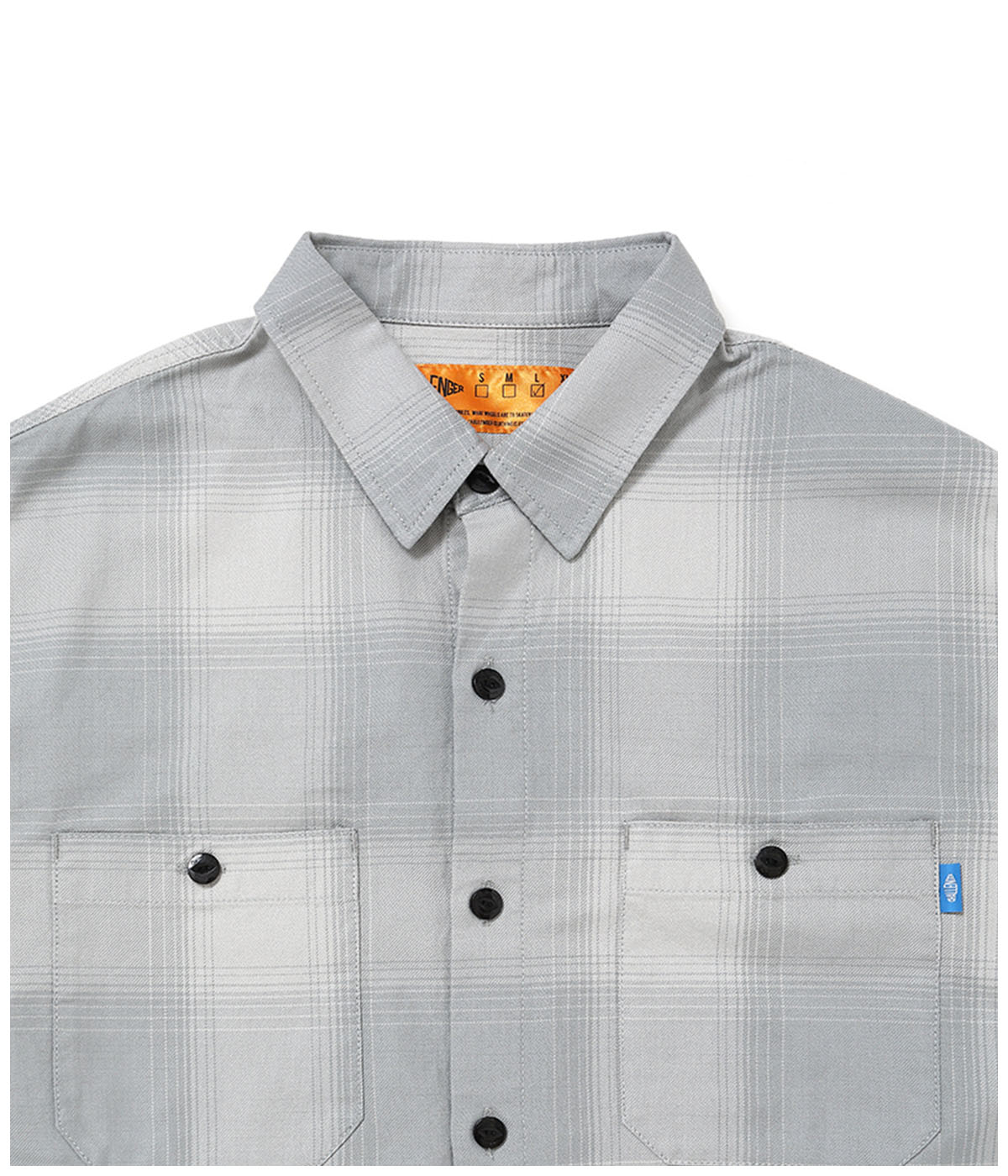 L/S SHADOW CHECK SHIRT【GRAY】｜CHALLENGER｜MELTING POT（正規取扱