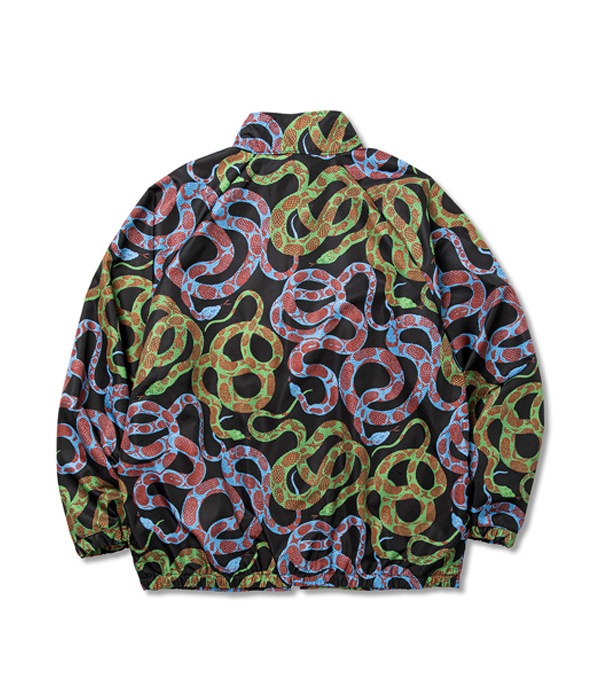 ALLOVER SNAKE PATTERN TRUCK JACKET【BLACK】|CALEE|MELTING POT ALLOVER SNAKE PATTERN TRUCK JACKET【BLACK】|CALEE|MELTING POT