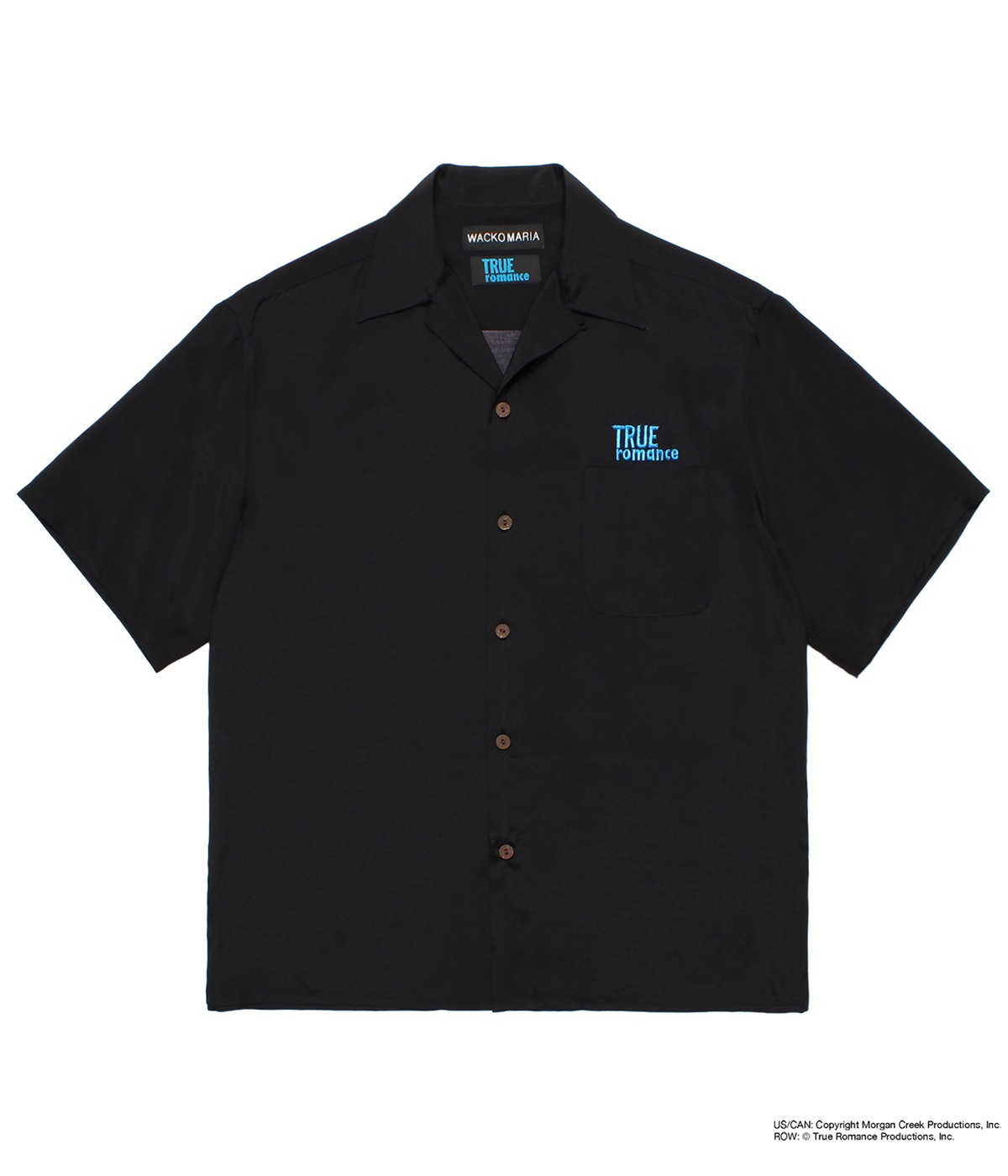 TRUE ROMANCE / 50'S OPEN COLLAR SHIRT【BLACK】