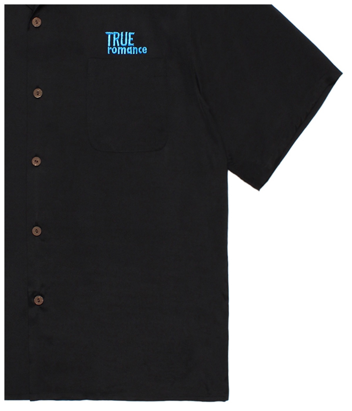 TRUE ROMANCE / 50'S OPEN COLLAR SHIRT【BLACK】