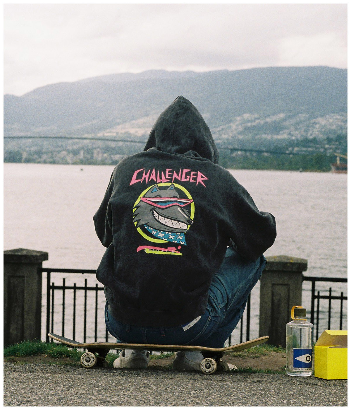 NEON WOLF ZIP HOODIE【BLACK】｜CHALLENGER｜MELTING POT（正規