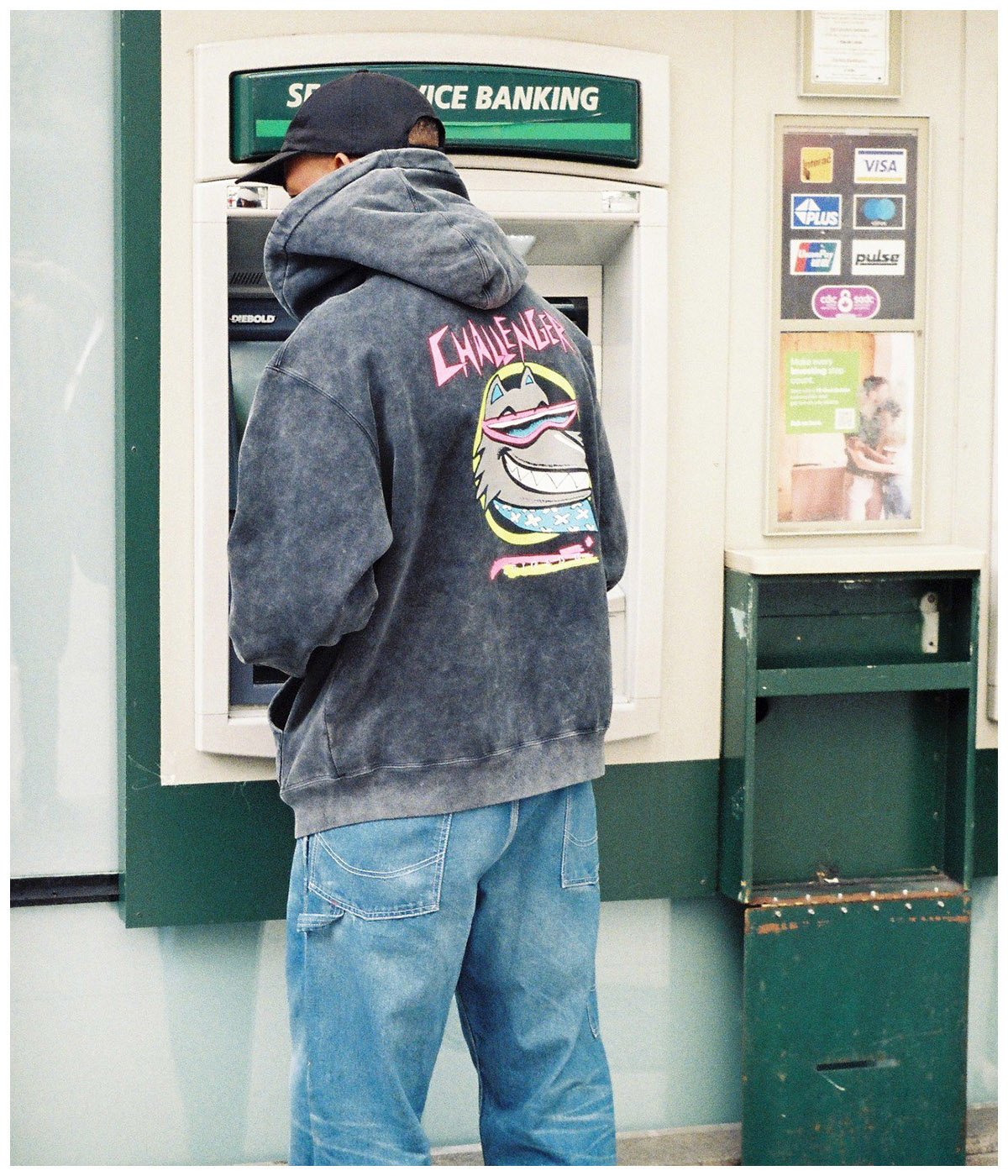 NEON WOLF ZIP HOODIE【BLACK】｜CHALLENGER｜MELTING POT（正規取扱店