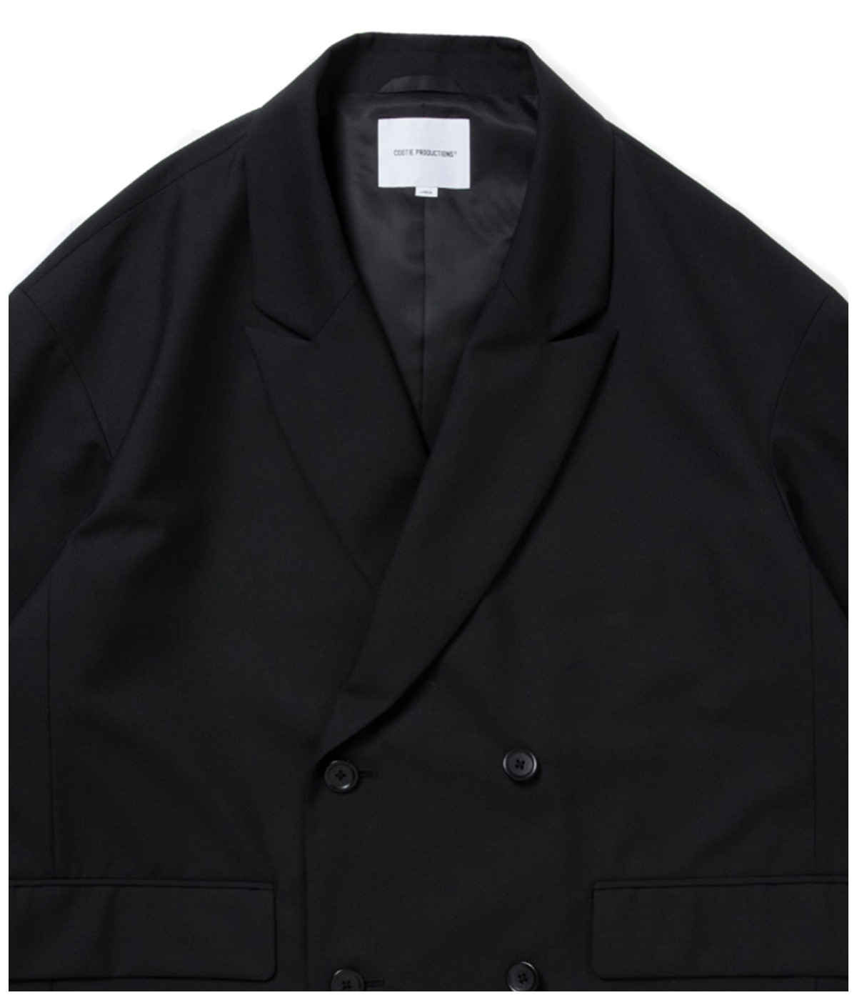 T/W Saxony Double Breasted Jacket【BLACK】｜COOTIE