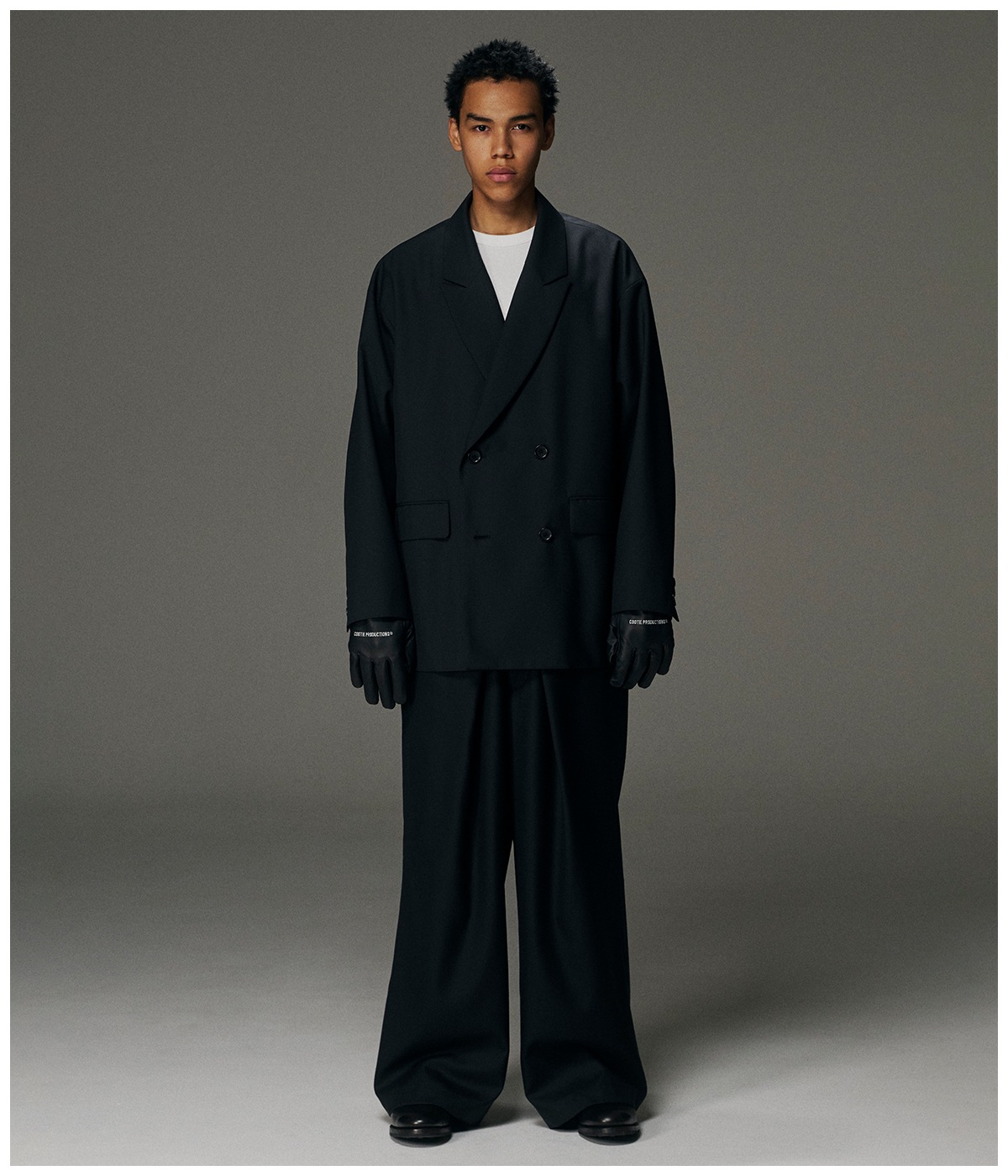 T/W Saxony Double Breasted Jacket【BLACK】｜COOTIE PRODUCTIONS