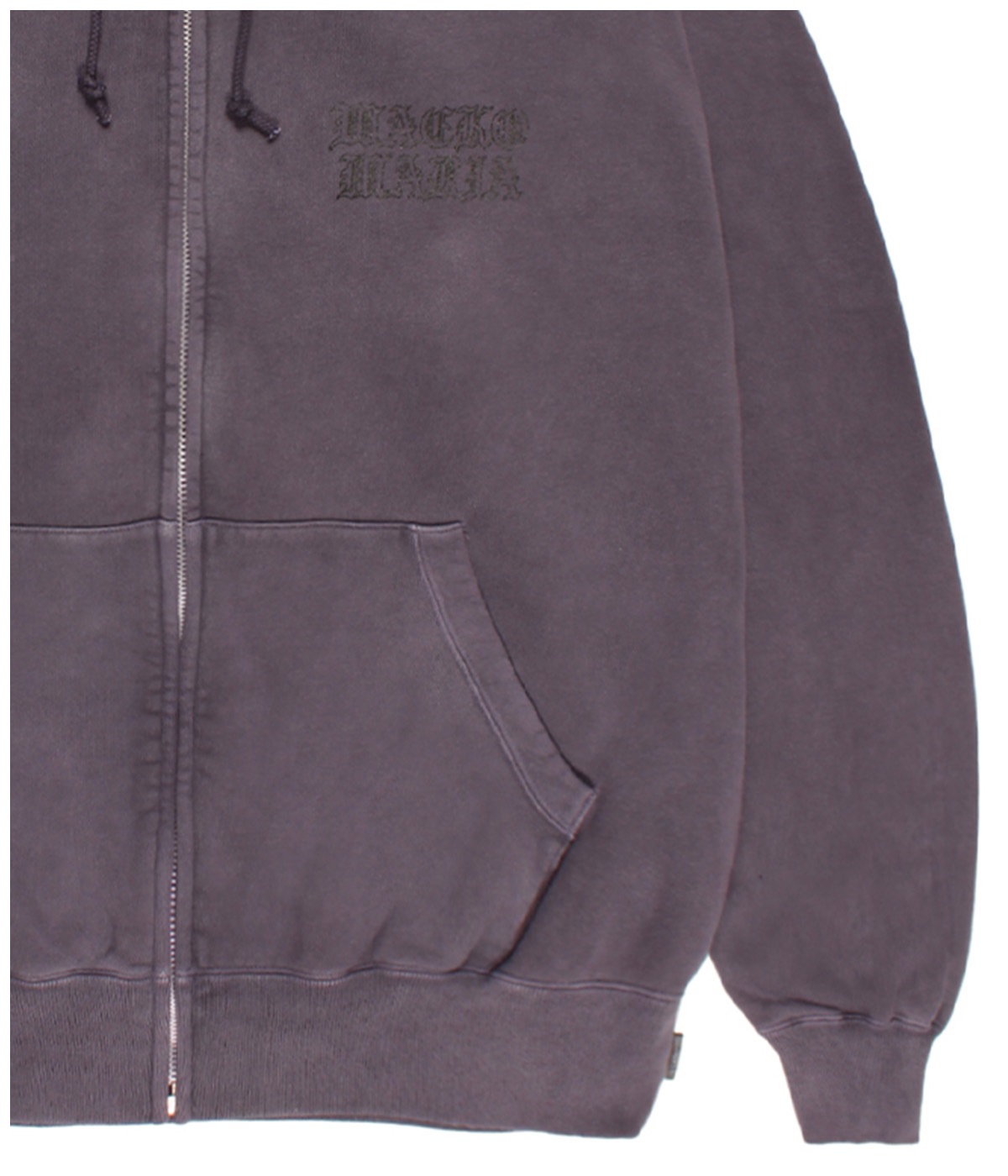 WASHED HEAVY WEIGHT ZIP HOODED SWEAT SHIRT【PURPLE】