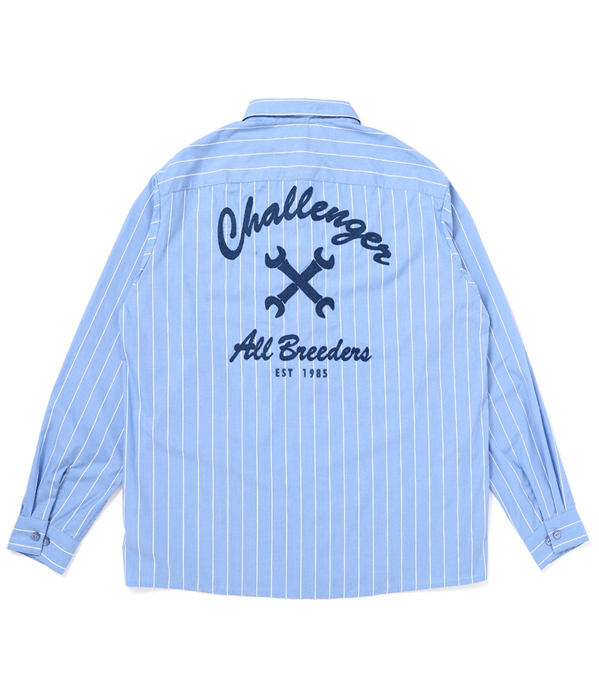 新作　新品　Challenger STRIPE MECHANIC SHIRT L/S STRIPE MECHANIC SHIRT【LT BLUE】｜CHALLENGER｜MELTING POT