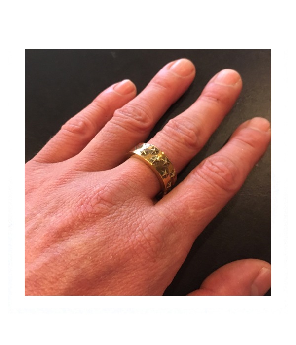 THE STARS AND STRIPES CHAIN RING ＜BRASS＞