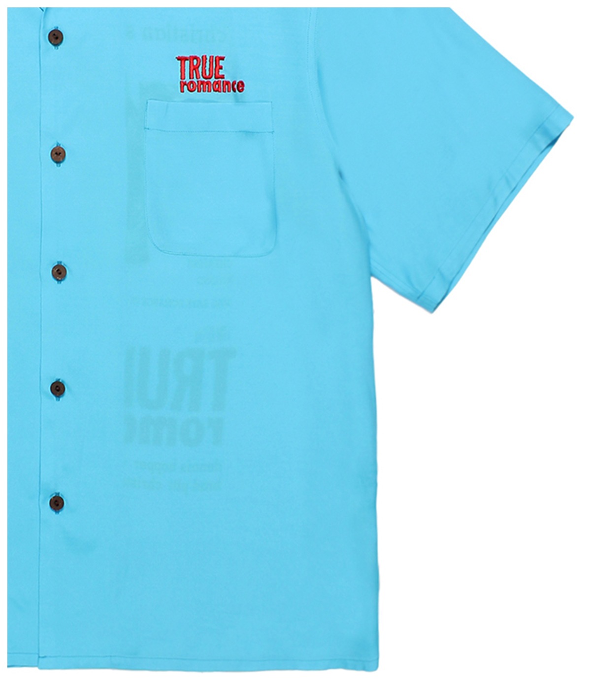 TRUE ROMANCE / 50'S OPEN COLLAR SHIRT【BLUE】