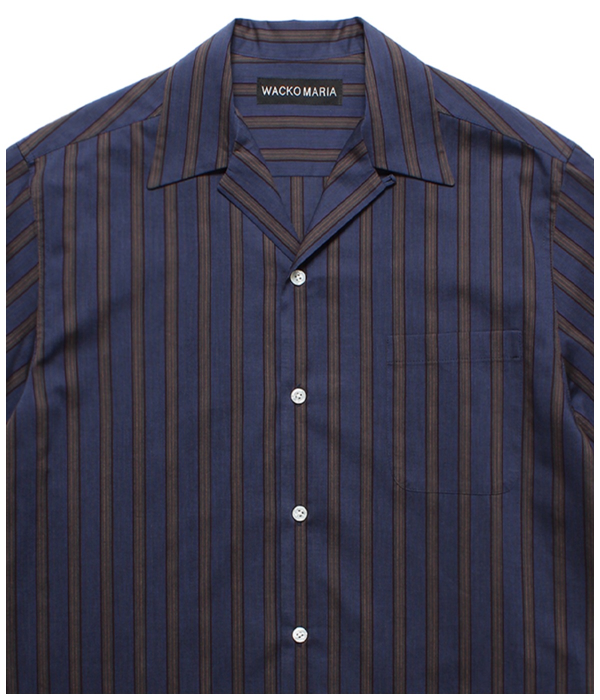 STRIPED OPEN COLLAR SHIRT (TYPE-2)【NANY】