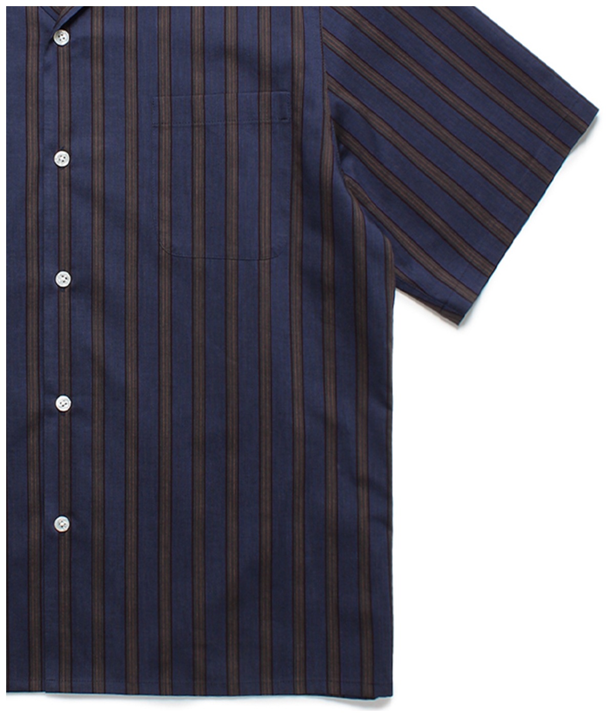 STRIPED OPEN COLLAR SHIRT (TYPE-2)【NANY】