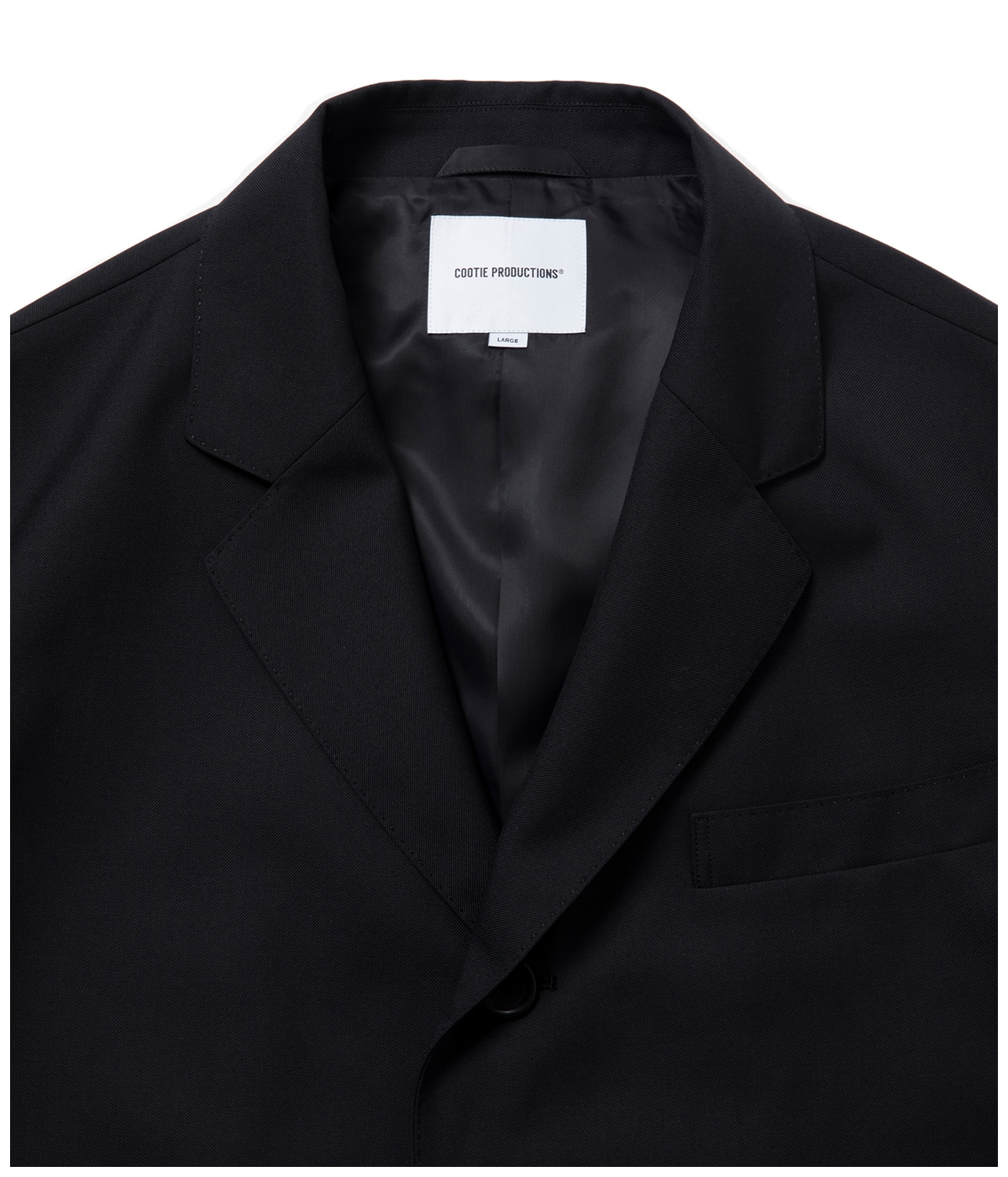 T/W Saxony Single Breasted Jacket【BLACK】｜COOTIE PRODUCTIONS