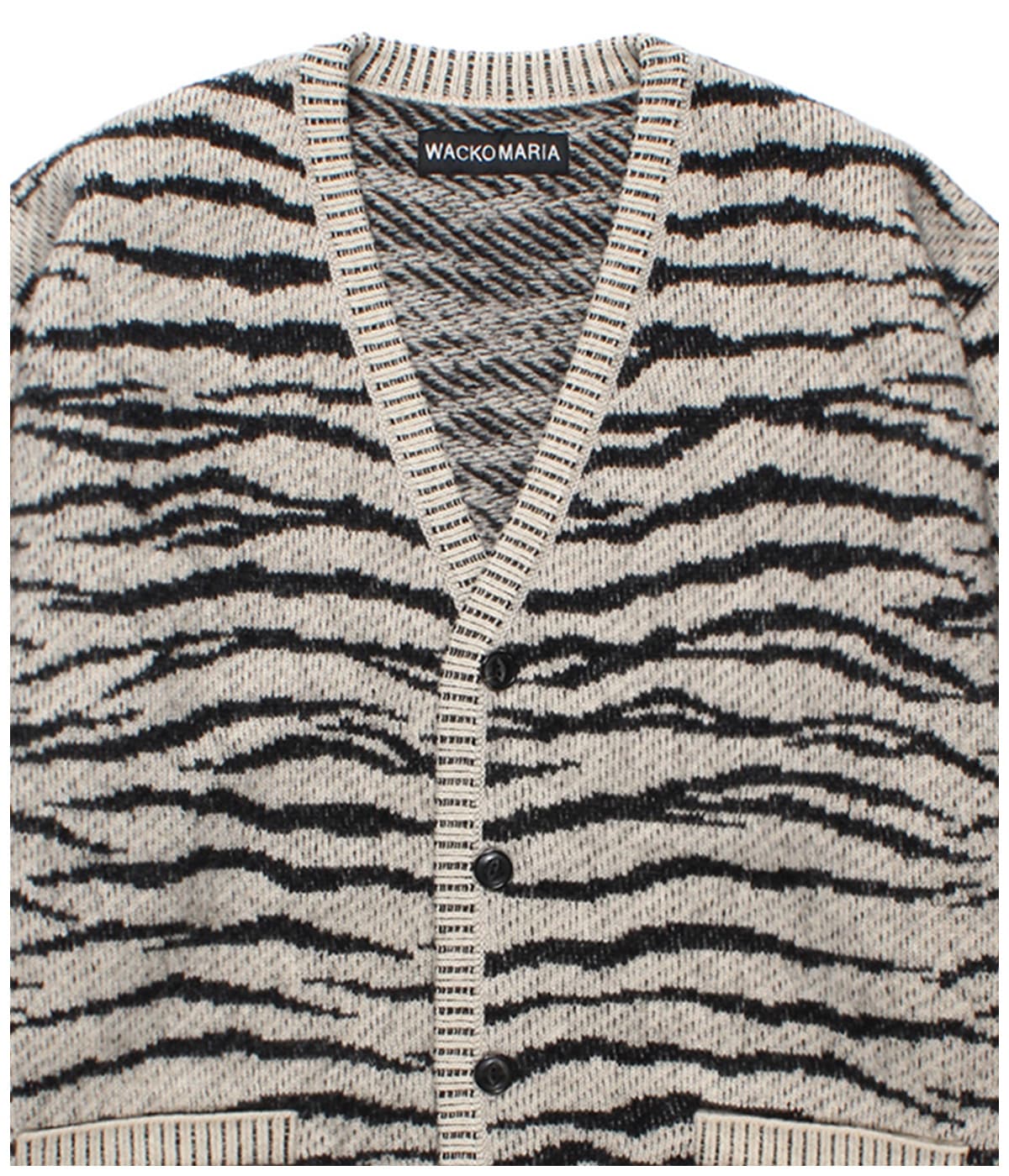 TIGER MOHAIR JACQUARD KNIT CARDIGAN【IVORY】
