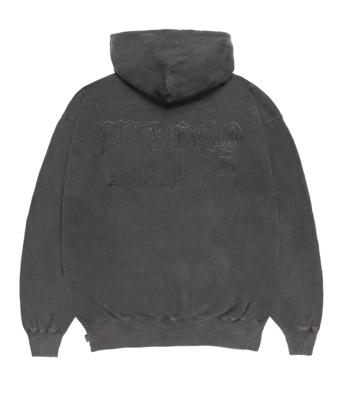 WASHED HEAVY WEIGHT ZIP HOODED SWEAT SHIRT【GRAY】