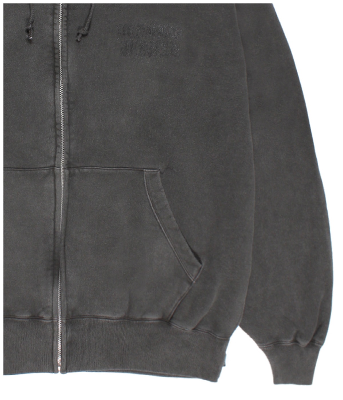 WASHED HEAVY WEIGHT ZIP HOODED SWEAT SHIRT【GRAY】