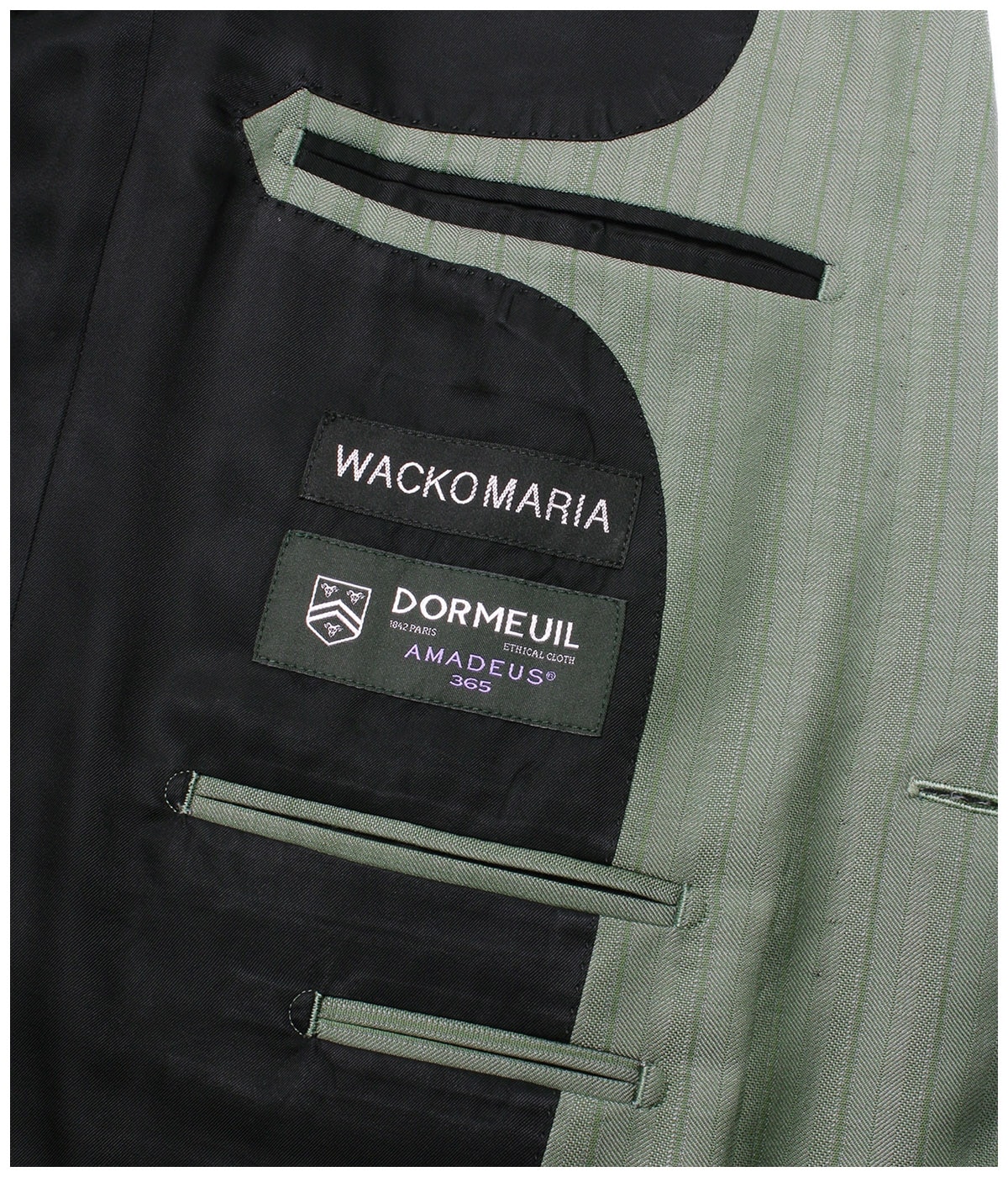 DORMEUIL / SINGLE BREASTED JACKET (TYPE-3)【L-GREEN】｜WACKO MARIA