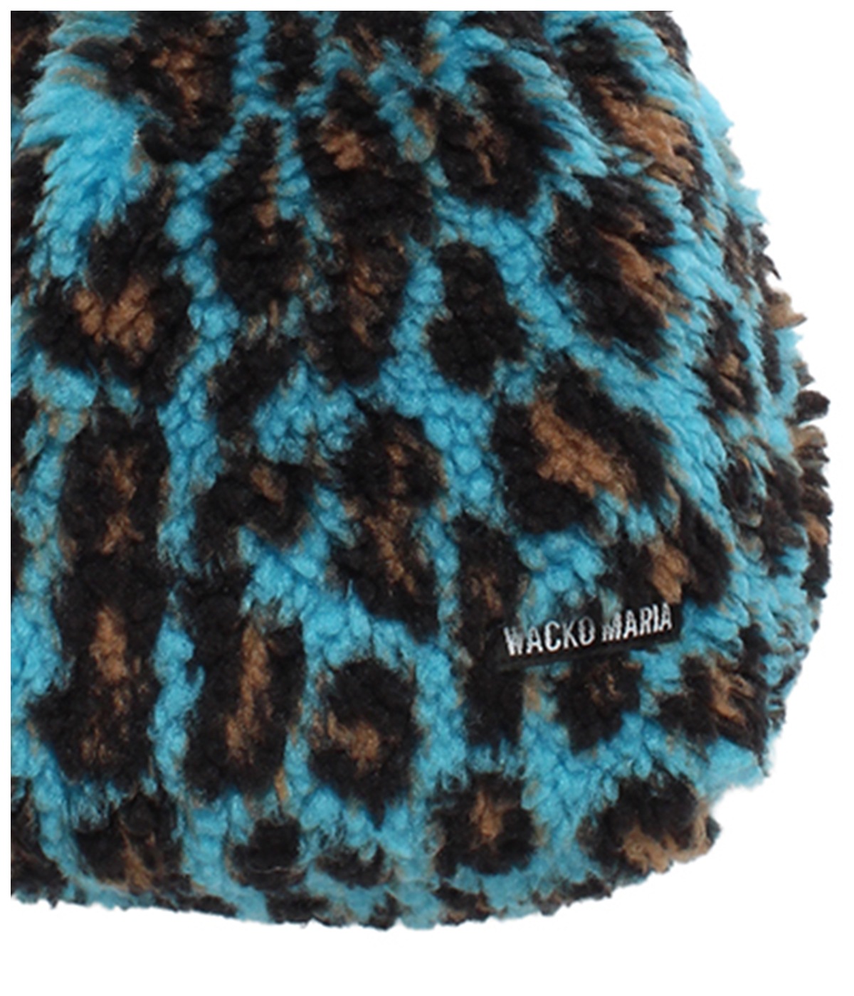 LEOPARD BOA FLEECE DRAWSTRING POUCH【BLUE】｜WACKO MARIA｜MELTING