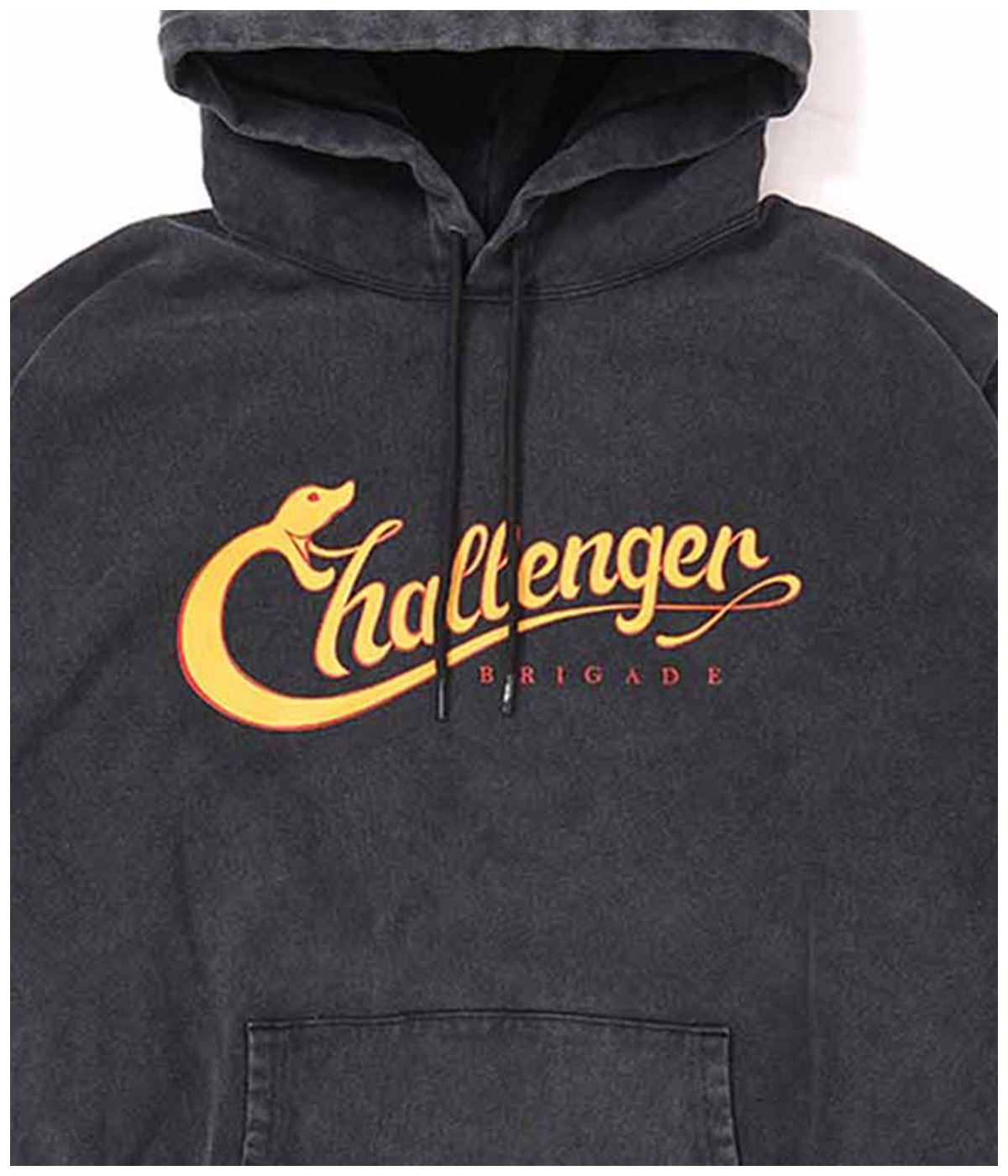 XL CHALLENGER　SNAKING LOGO HOODIE　BLACK CHALLENGER - SNAKING LOGO HOODIE - BLACK – JAKS GARAGE