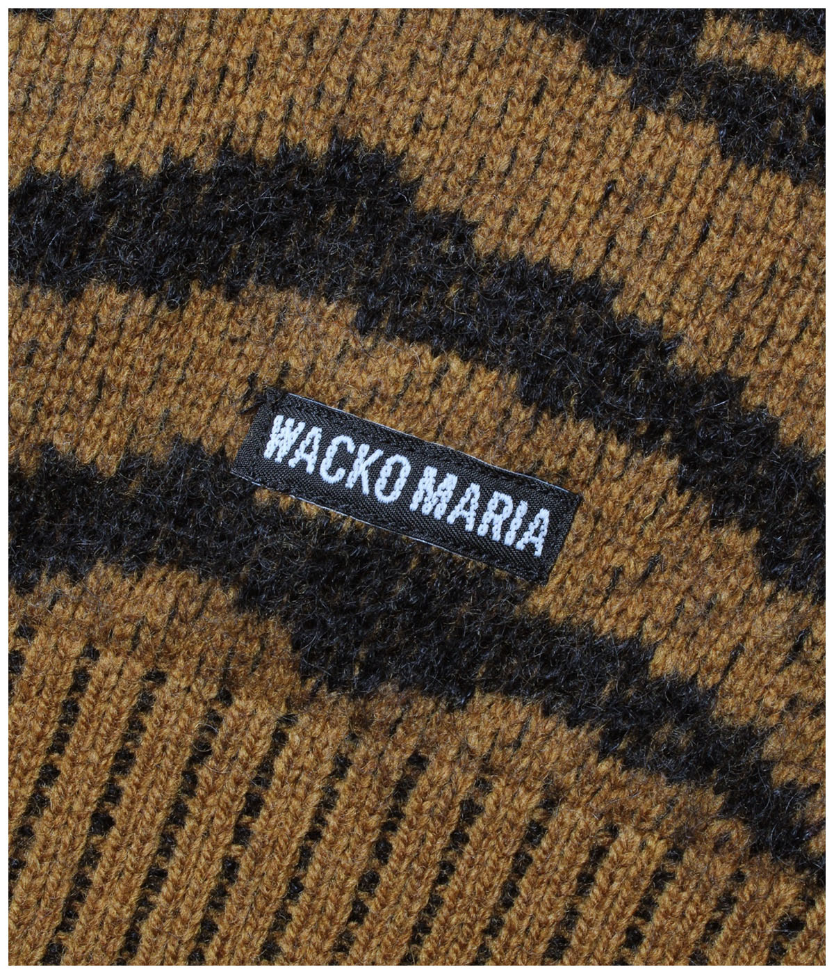 TIGER MOHAIR JACQUARD KNIT CARDIGAN【BROWN】