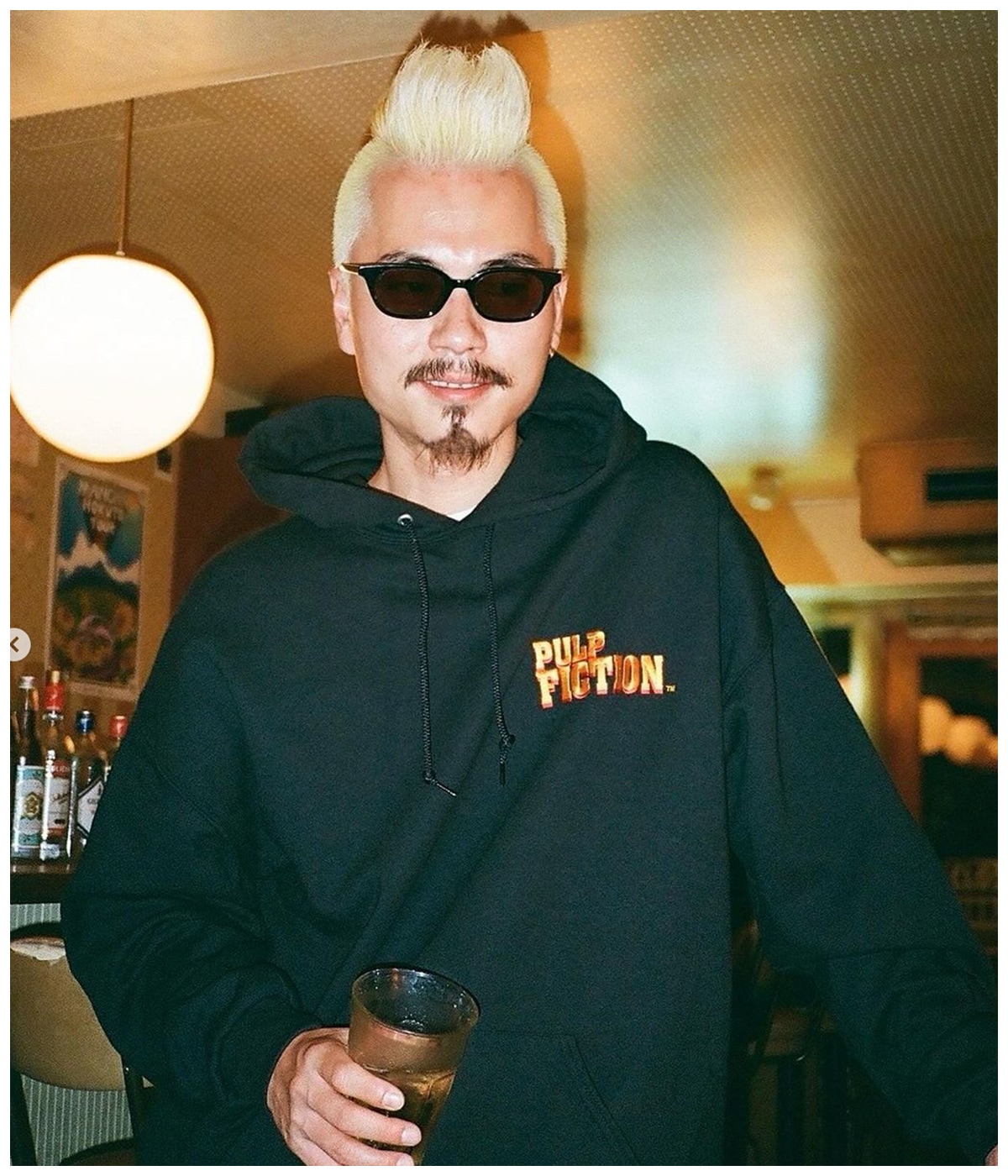 PULP FICTION / HOODED SWEAT SHIRT (TYPE-3)【BLACK】｜WACKO MARIA 