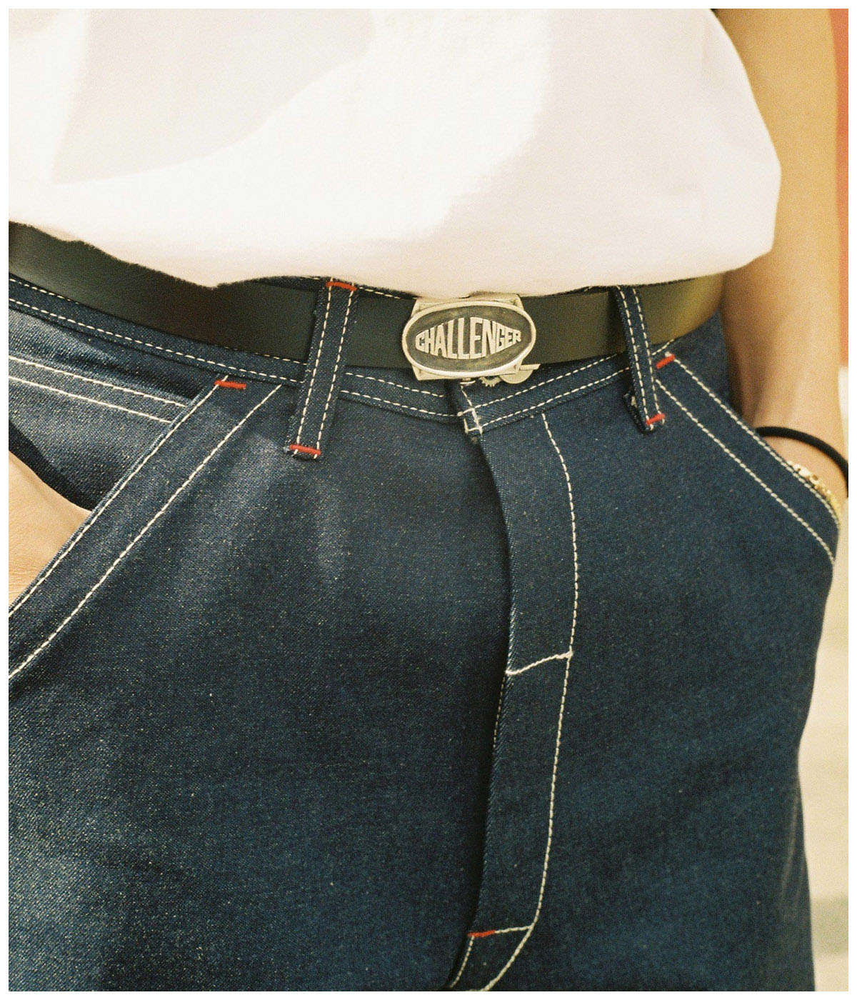 LOGO LEATHER BELT【BLACK】