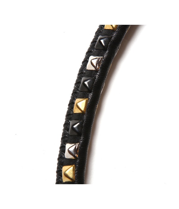 STUDS LEATHER WALLET CORD