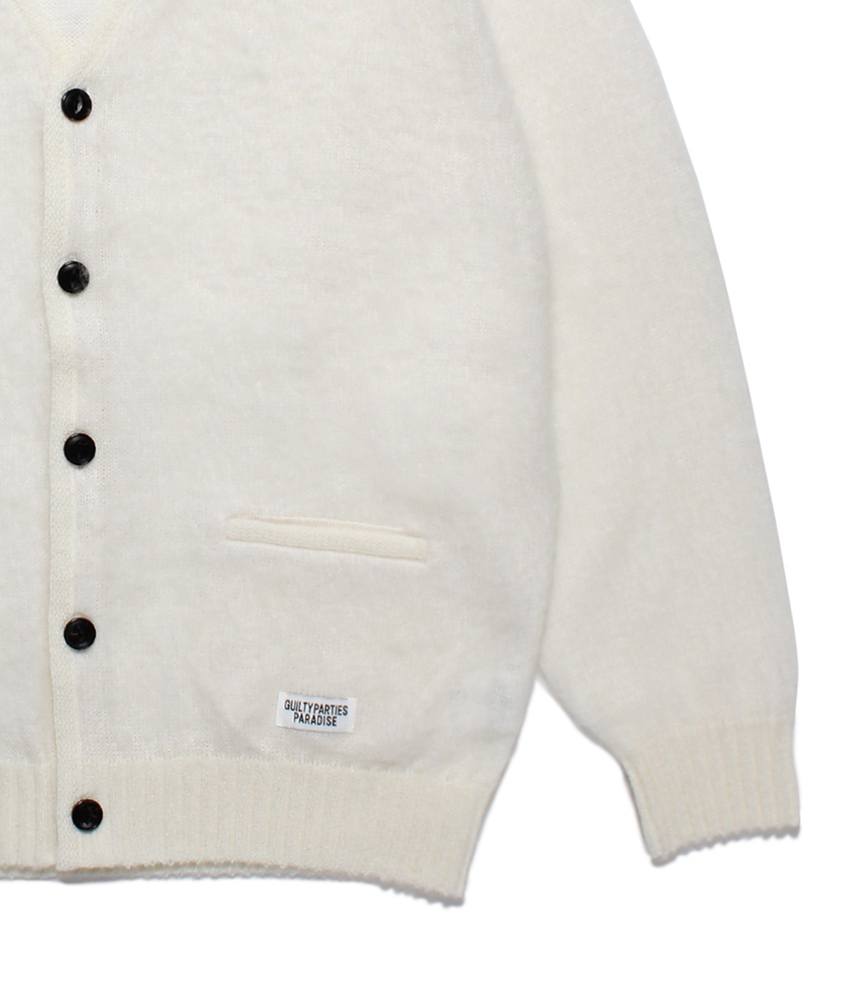 MOHAIR CARDIGAN【WHITE】｜WACKO MARIA｜MELTING POT（正規取扱