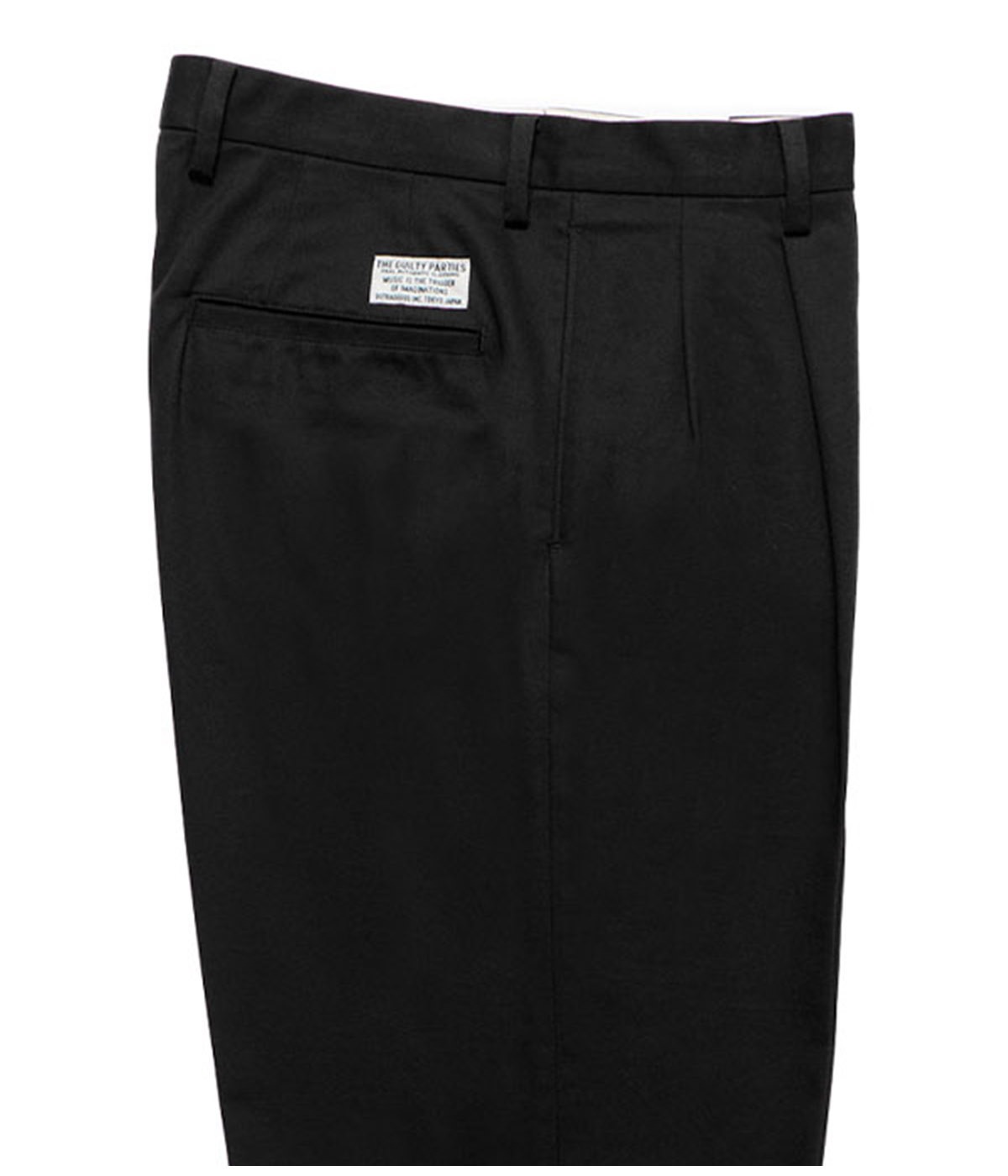 DOUBLE PLEATED CHINO TROUSERS【BLACK】｜WACKO MARIA｜MELTING POT