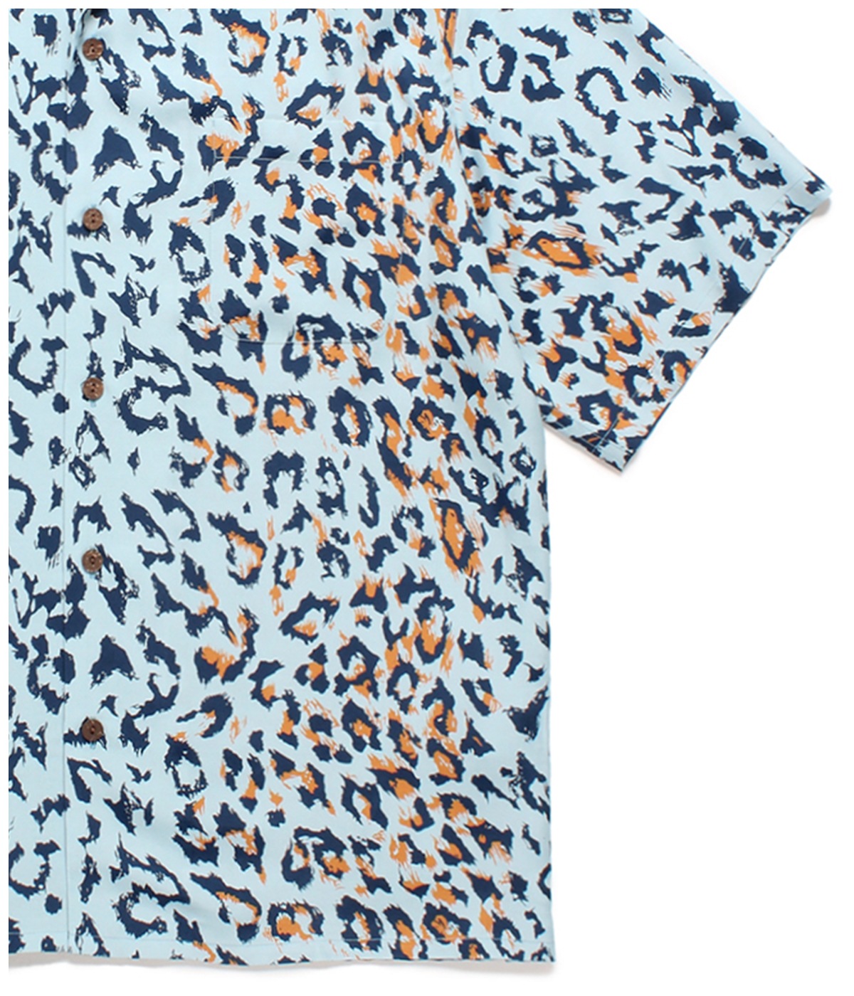 LEOPARD HAWAIIAN SHIRT (TYPE-1)【BLUE】