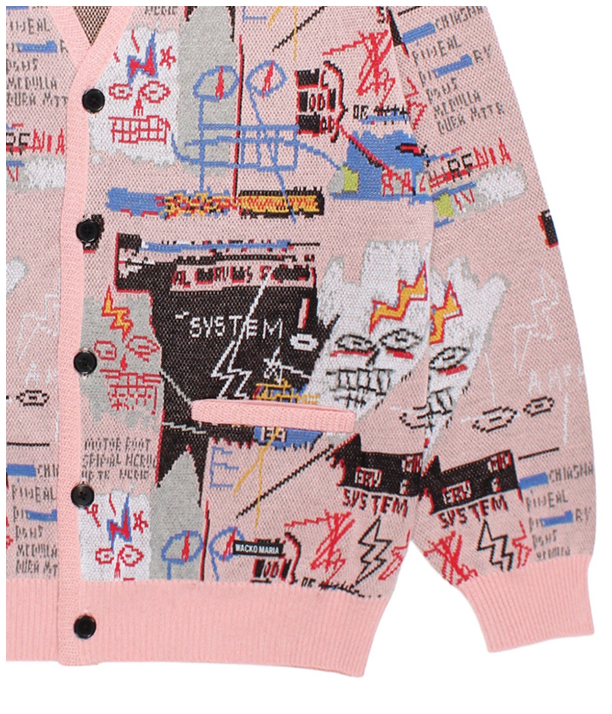 JEAN-MICHEL BASQUIAT / JACQUARD KNIT CARDIGAN (TYPE-3)【ONE