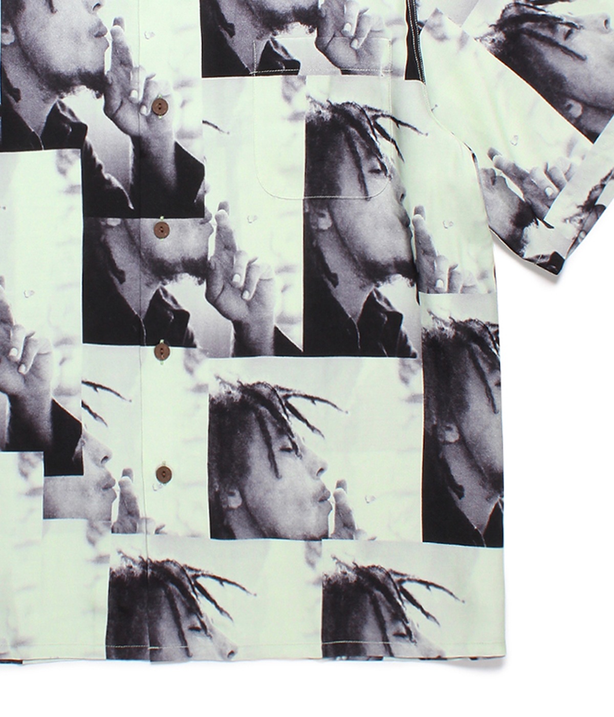 BOB MARLEY / HAWAIIAN SHIRT S/S【L-GREEN】｜WACKO MARIA｜MELTING 