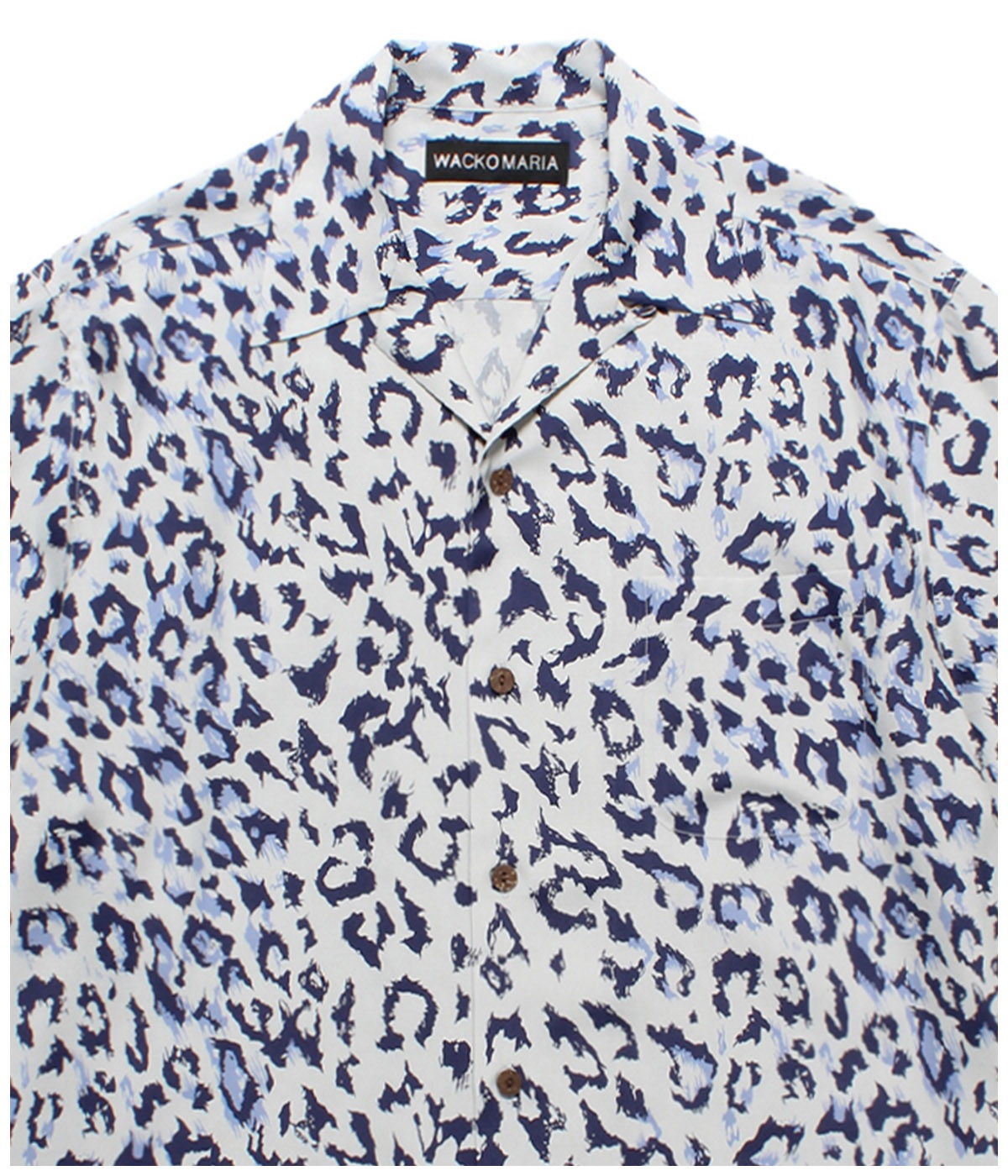 LEOPARD HAWAIIAN SHIRT (TYPE-1)【GRAY】