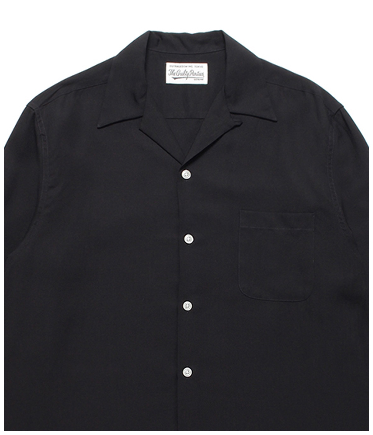 50'S OPEN COLLAR SHIRT (TYPE-1)【BLACK】