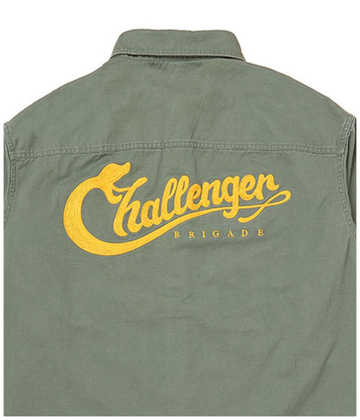 SNAKING LOGO WORK SHIRT【OLIVE】