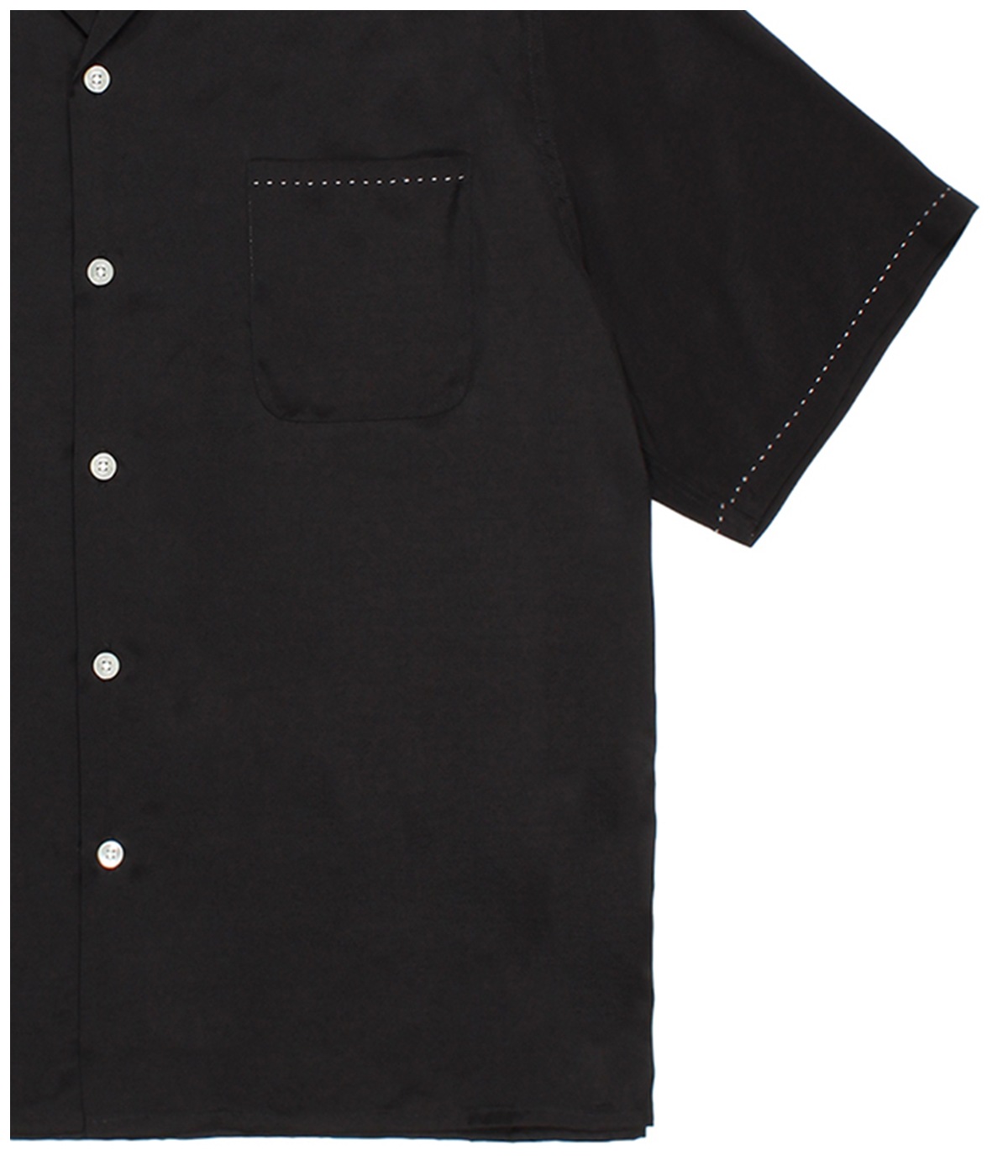 50'S OPEN COLLAR SHIRT (TYPE-3)【BLACK】