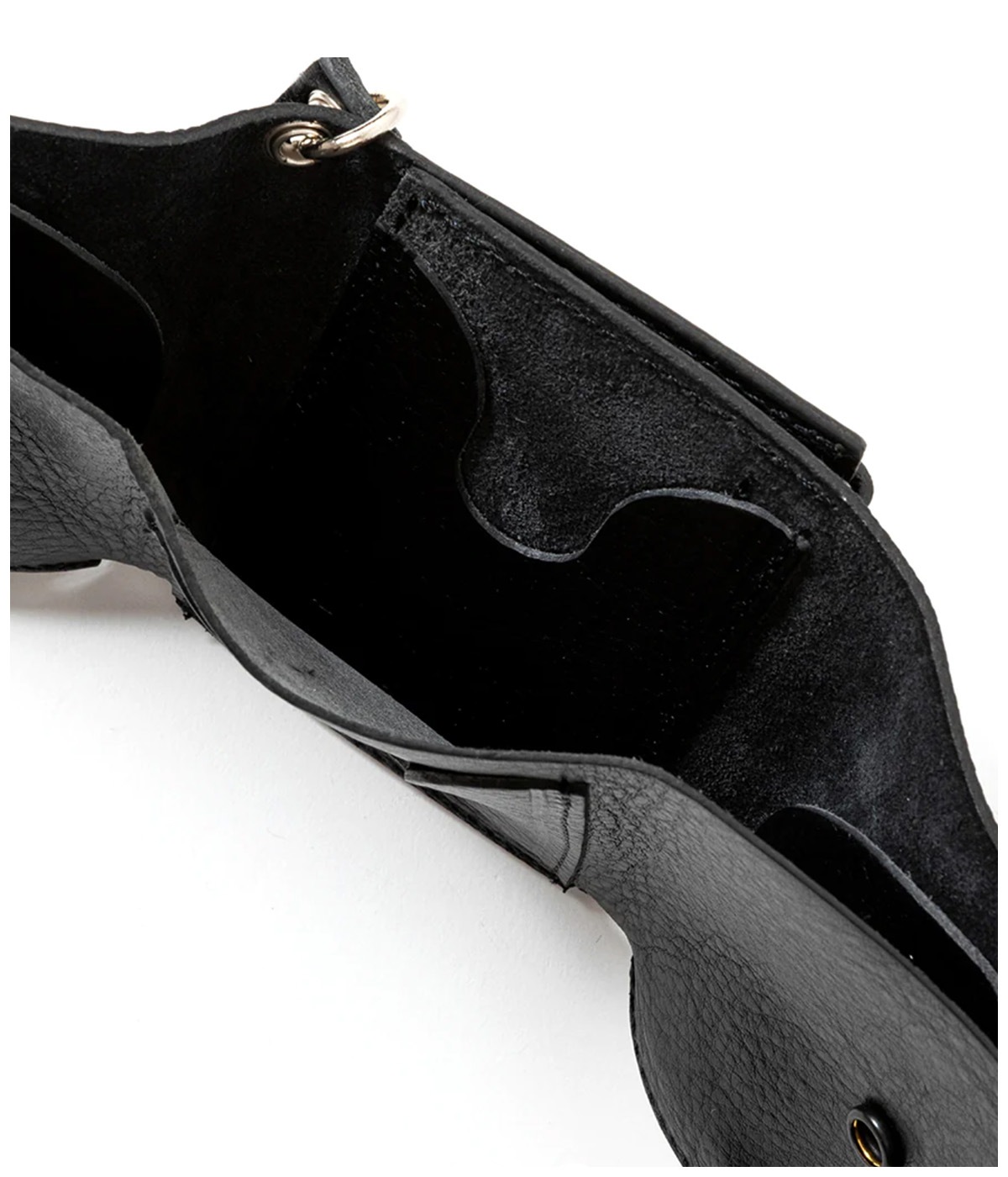 PLANE LEATHER MULTI WALLET -STUDS CHARM-【BLACK】