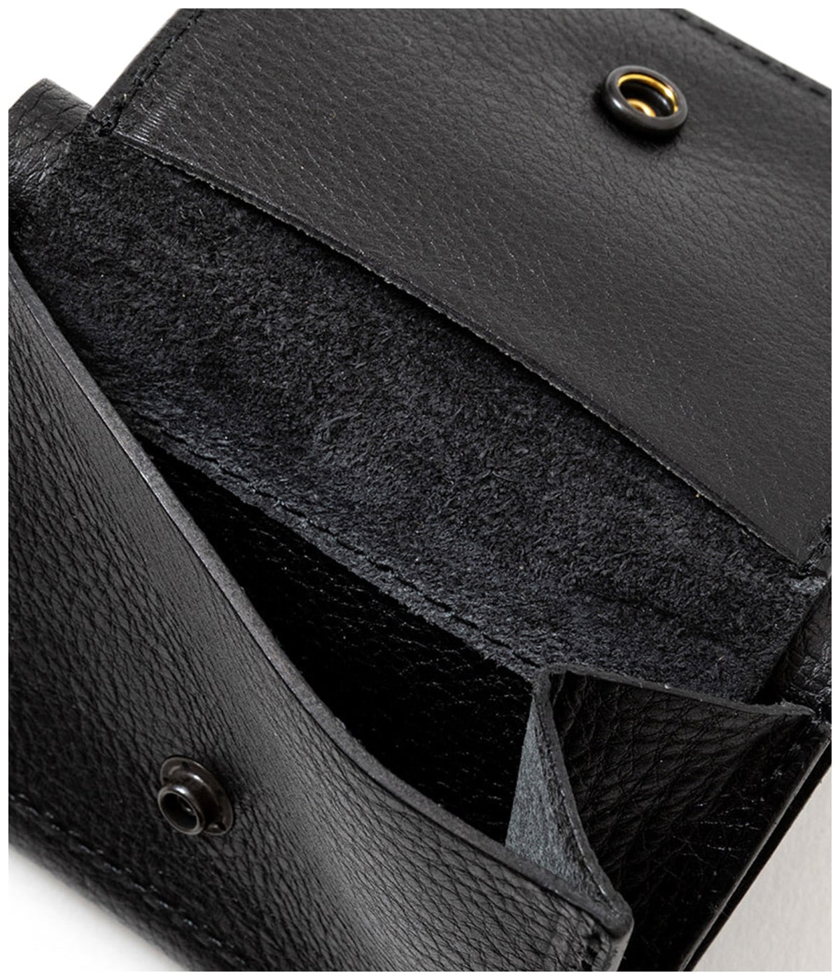 PLANE LEATHER MULTI WALLET -STUDS CHARM-【BLACK】