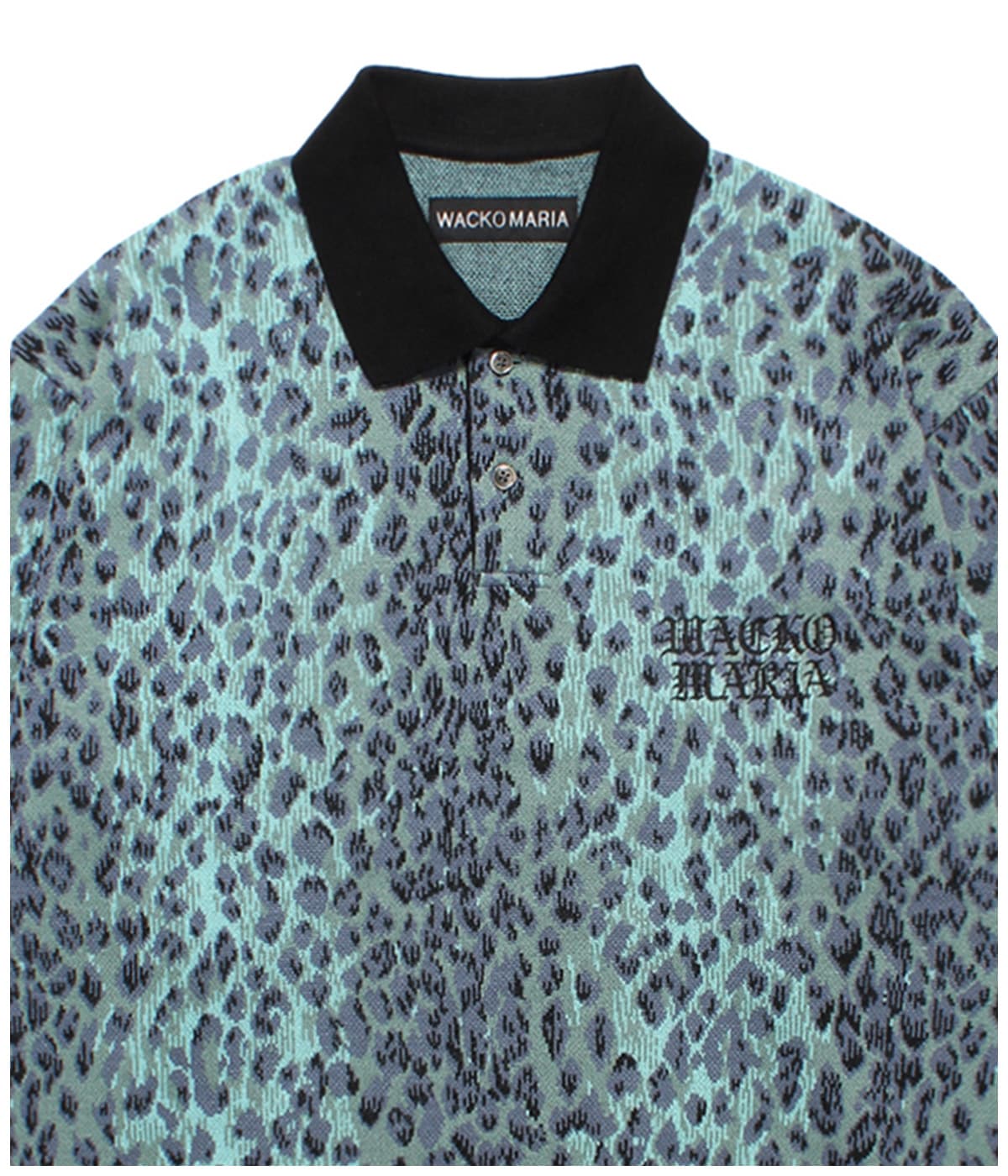 トップス WACKO MARIALEOPARD KNIT POLO SHIRT WACKO MARIA Leopard Knit Polo Shirt in Brown | FWRD