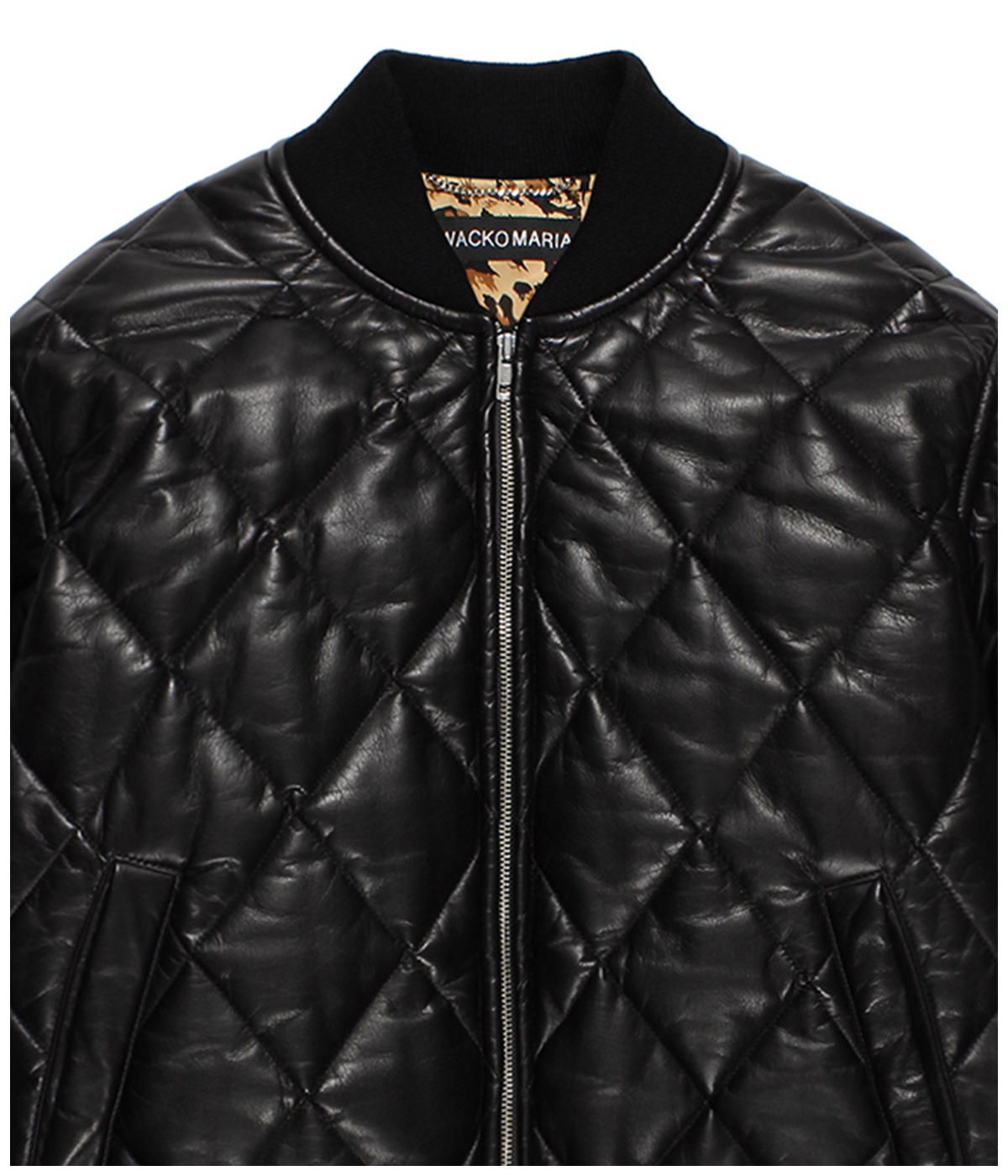 LEATHER QUILTED JACKET (TYPE-2)【BLACK】