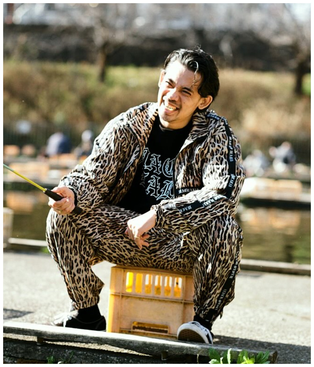 NANGA / LEOPARD TRACK PANTS【BEIGE】