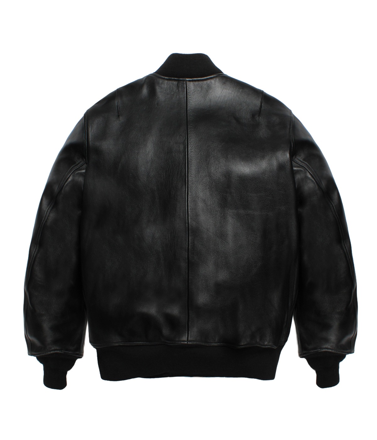 LEATHER MA-1 FLIGHT JACKET (TYPE-2)【BLACK】