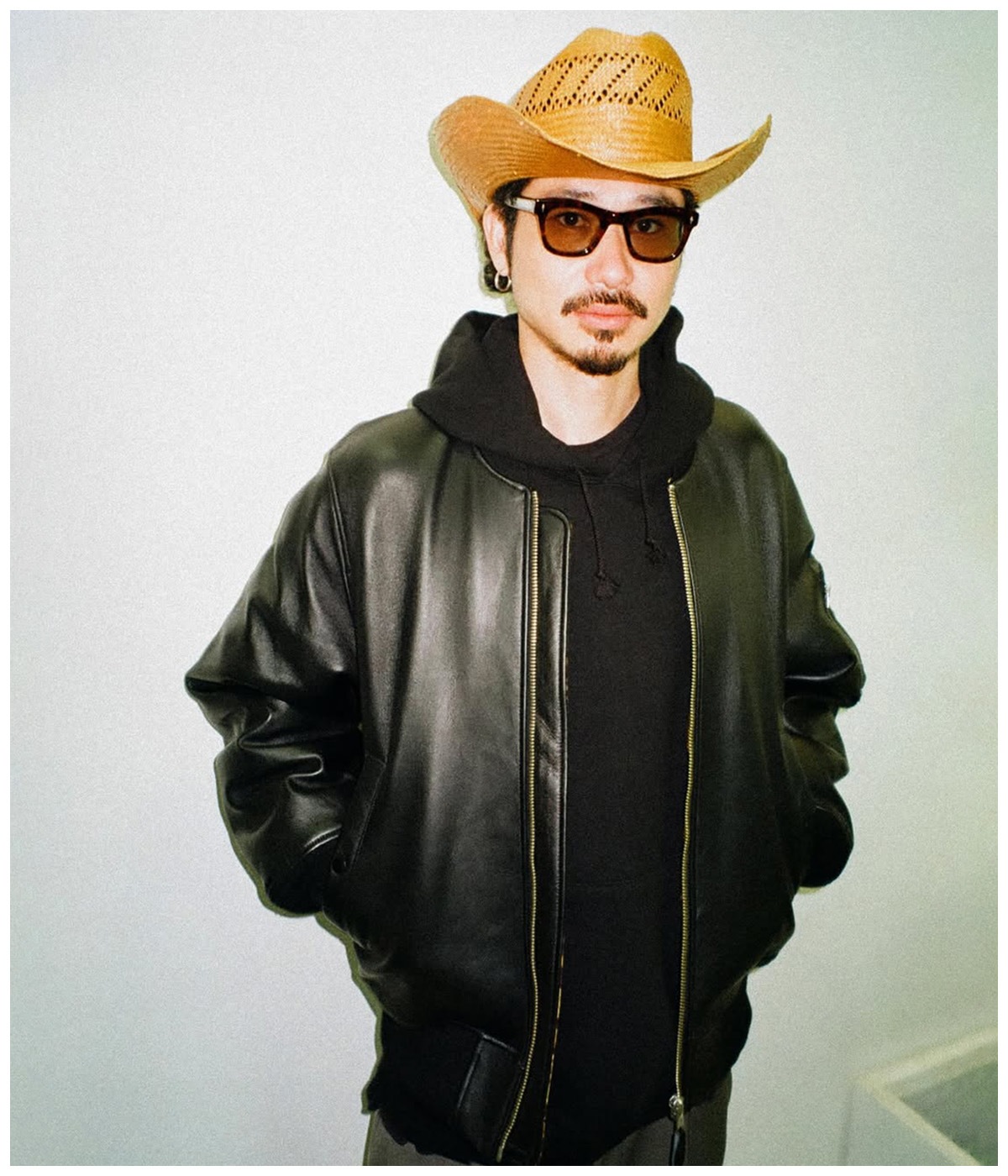 LEATHER MA-1 FLIGHT JACKET (TYPE-2)【BLACK】