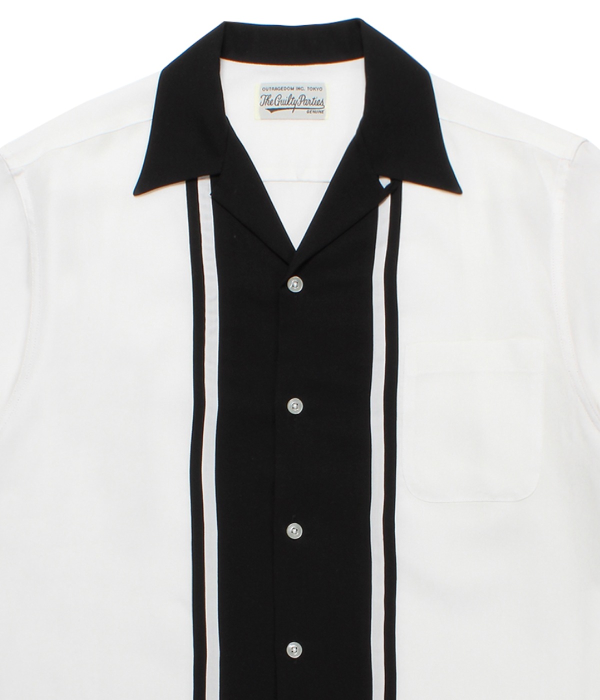 【送料無料/新品】 TWO-TONE 50'S SHIRT (TYPE-1)【WHITE】｜WACKO MARIA｜MELTING トップス