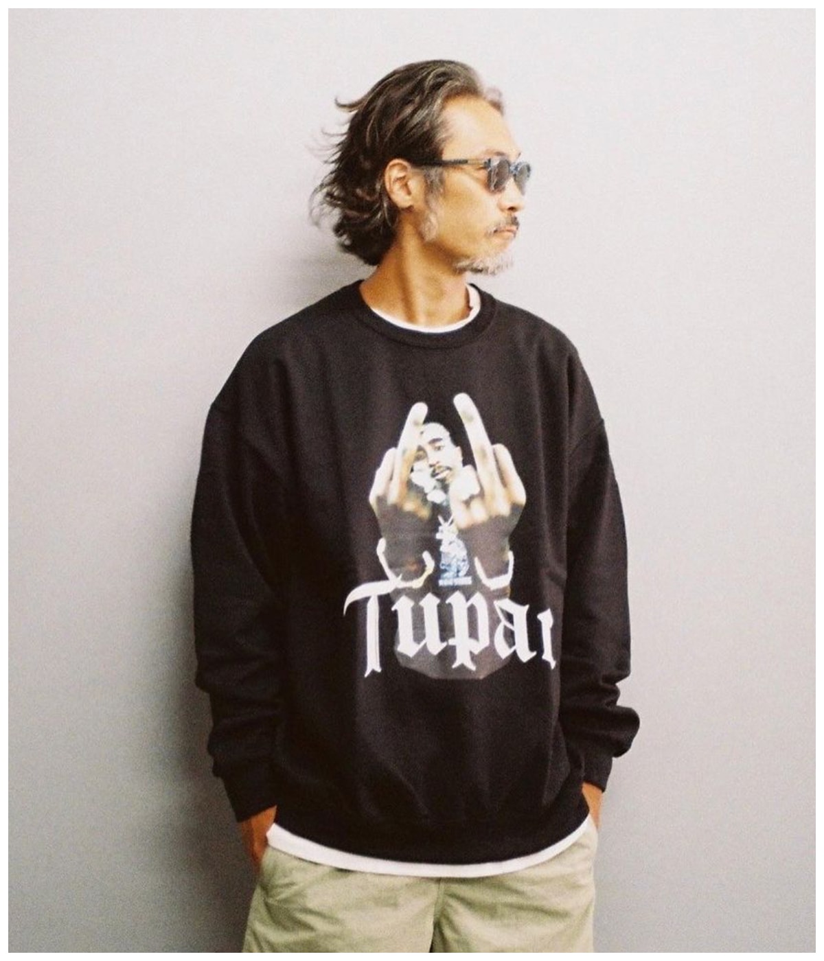 2PAC / CREW NECK SWEAT SHIRT【WHITE】｜WACKO MARIA｜MELTING POT  