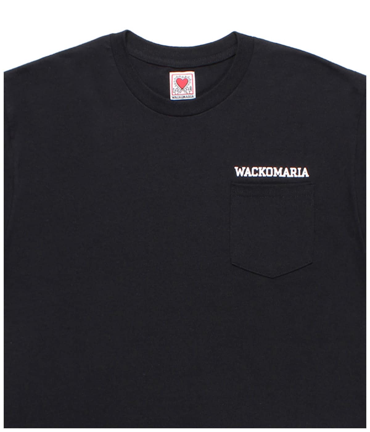 【WACKO MARIA】KEITH HARING POCKET T-SHIRT / Tシャツ KEITH HARING / POCKET T-SHIRT (TYPE-1)【BLACK】｜WACKO MARIA
