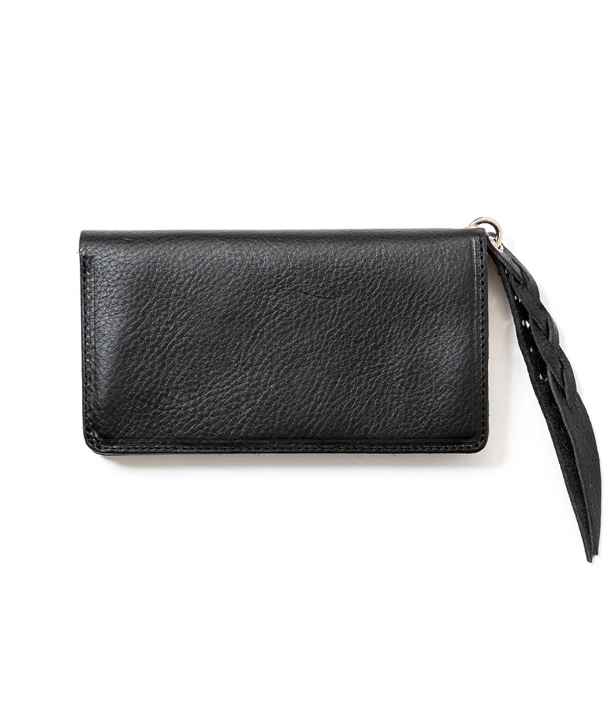 PLANE LEATHER LONG WALLET ＜STUDS CHARM＞【BLACK】