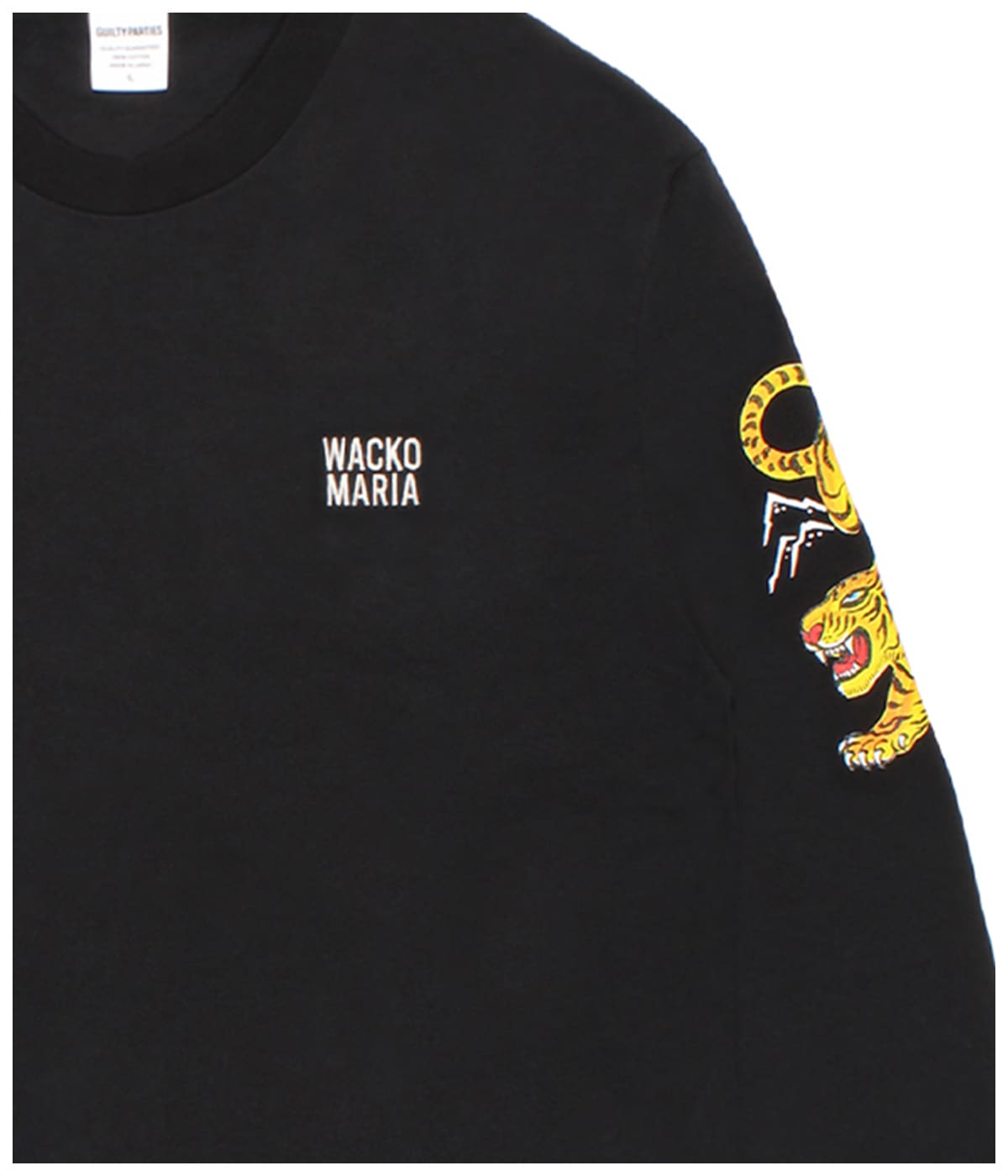 値下げ　Wacko Maria tim lehi クリーニング済み TIM LEHI / WASHED HEAVY WEIGHT LONG SLEEVE T-SHIRT (TYPE-2)【BLACK