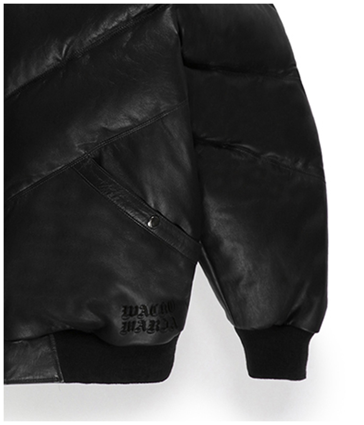 LEATHER DOWN JACKET -A-【BLACK】