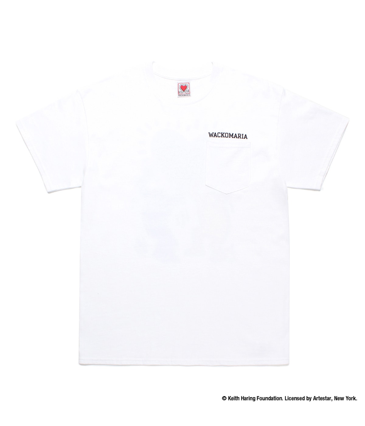 KEITH HARING / POCKET T-SHIRT (TYPE-1)【WHITE】｜WACKO MARIA