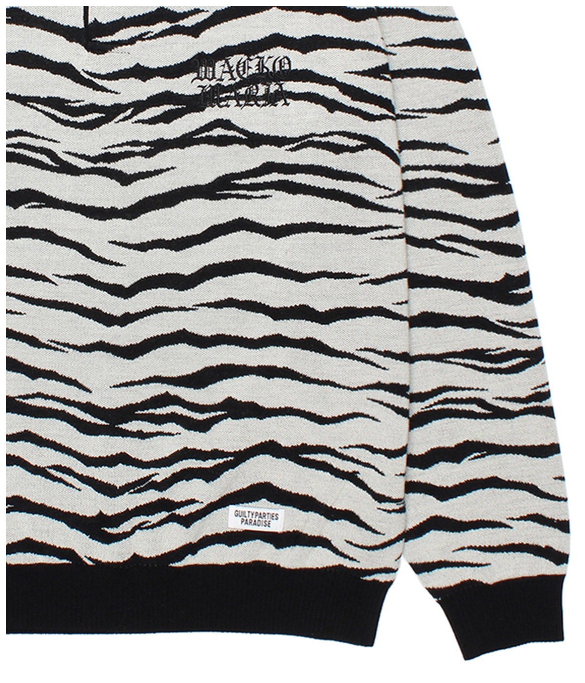 TIGER JACQUARD KNIT POLO SHIRT【IVORY】｜WACKO MARIA｜MELTING POT 